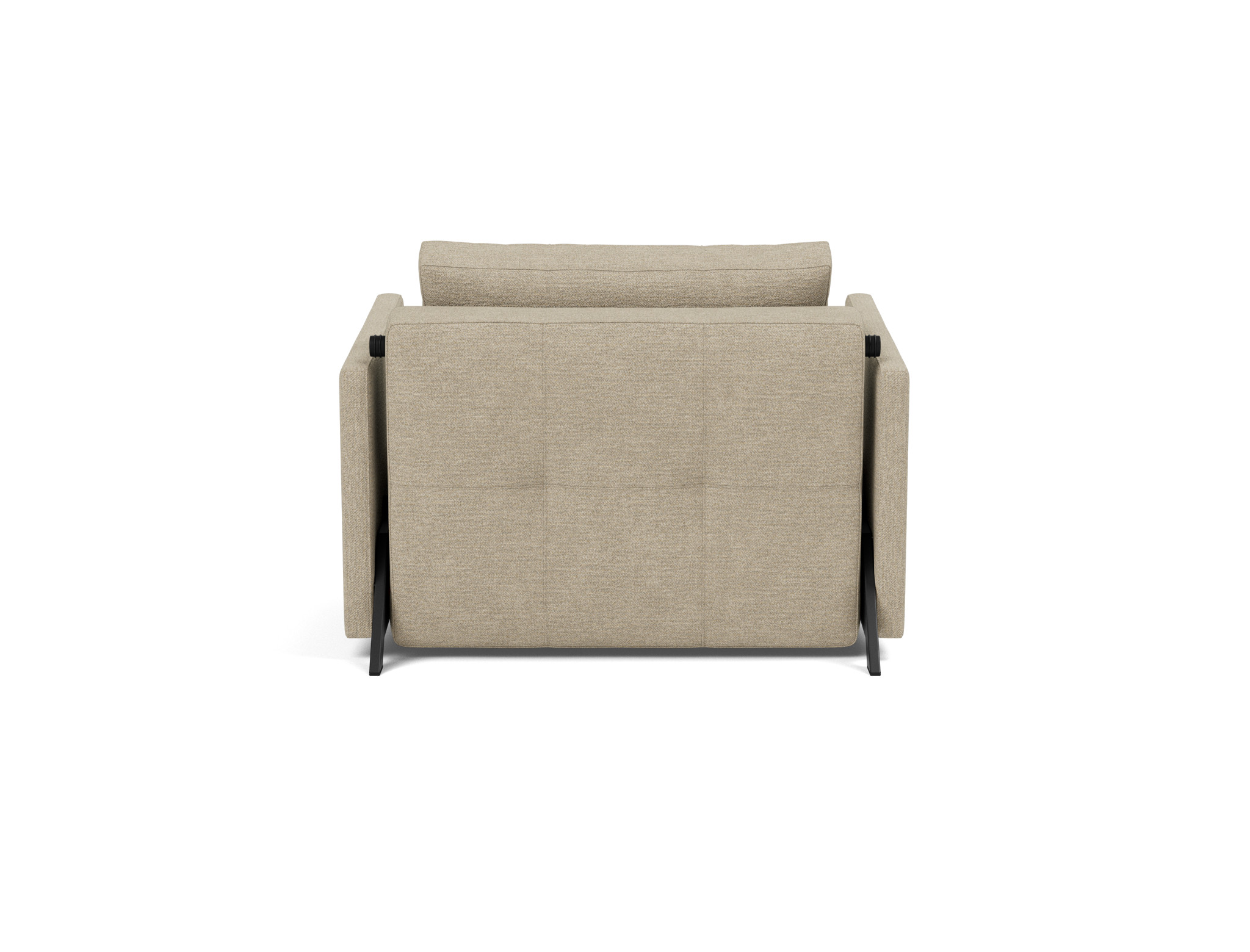 Schlafsessel Cubed 90 mit Armlehnen Strukturierter Stoff Taura 356-Sand