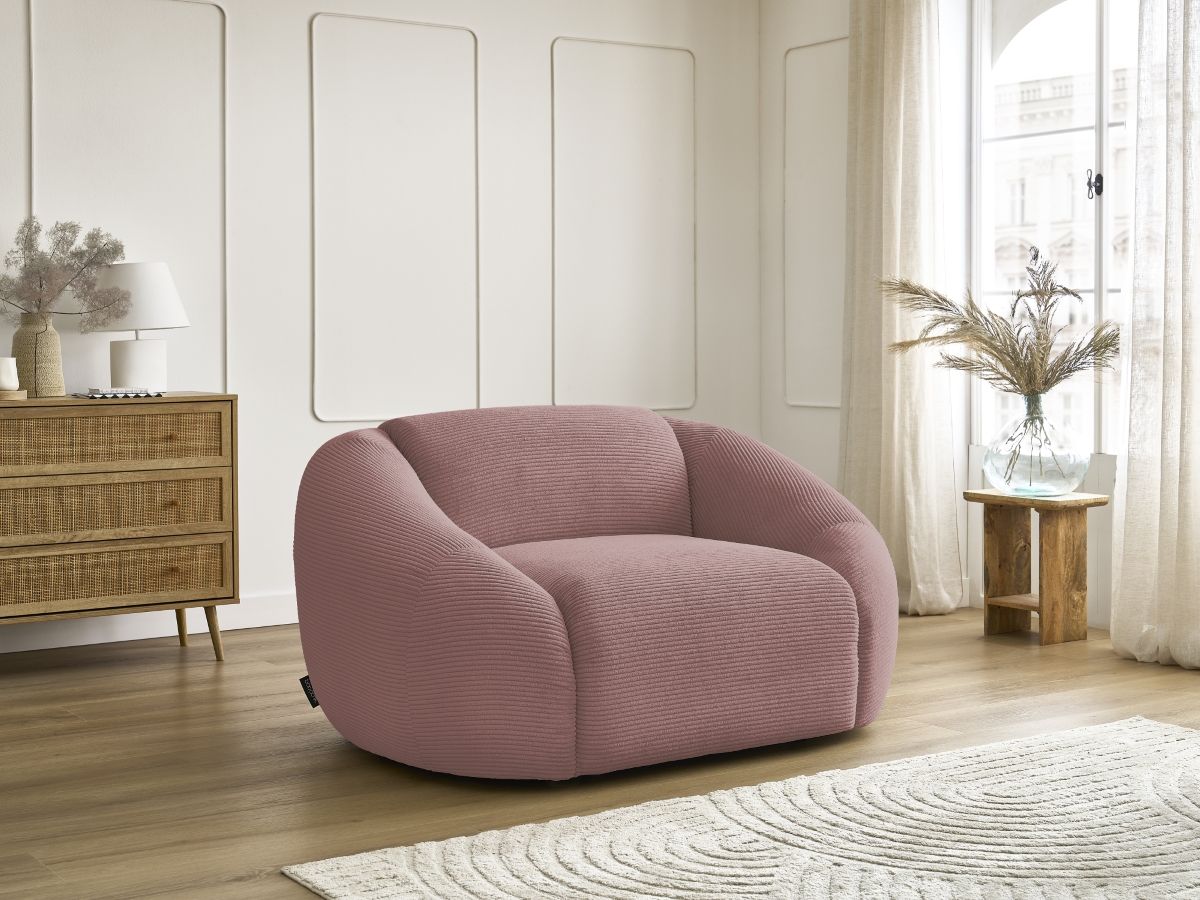 Bobochic Tina Sessel Cordsamt Rosa
