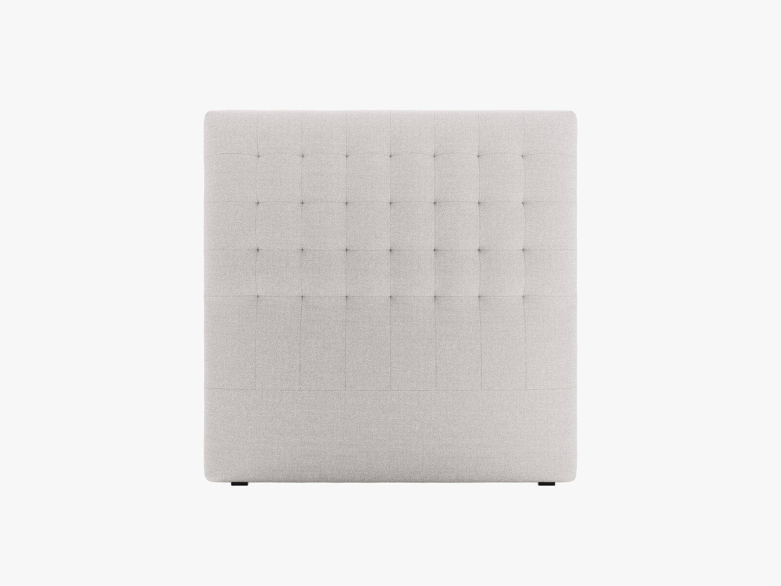 Micadoni Nova Samtiger Kopfteil 120 cm (H 120 cm) Strukturierter Stoff Liberty Hellgrau 120x120
