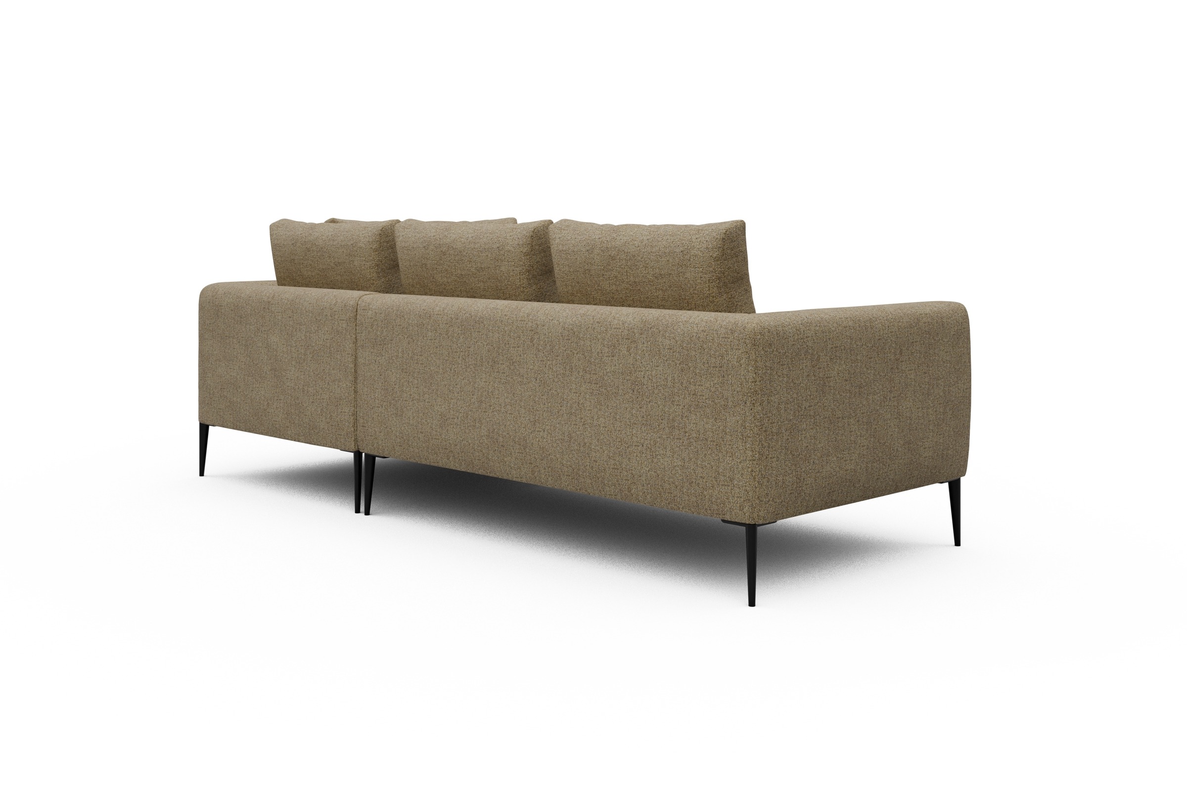 Ecksofa Paul Relax-Ecke rechts mit 2-Sitzer Carreno-Silician-Yellow