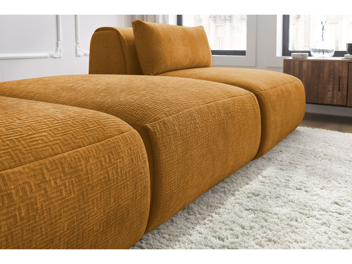 Bobochic Jeanne Sofa 3-Sitzer Strukturstoff Gelb