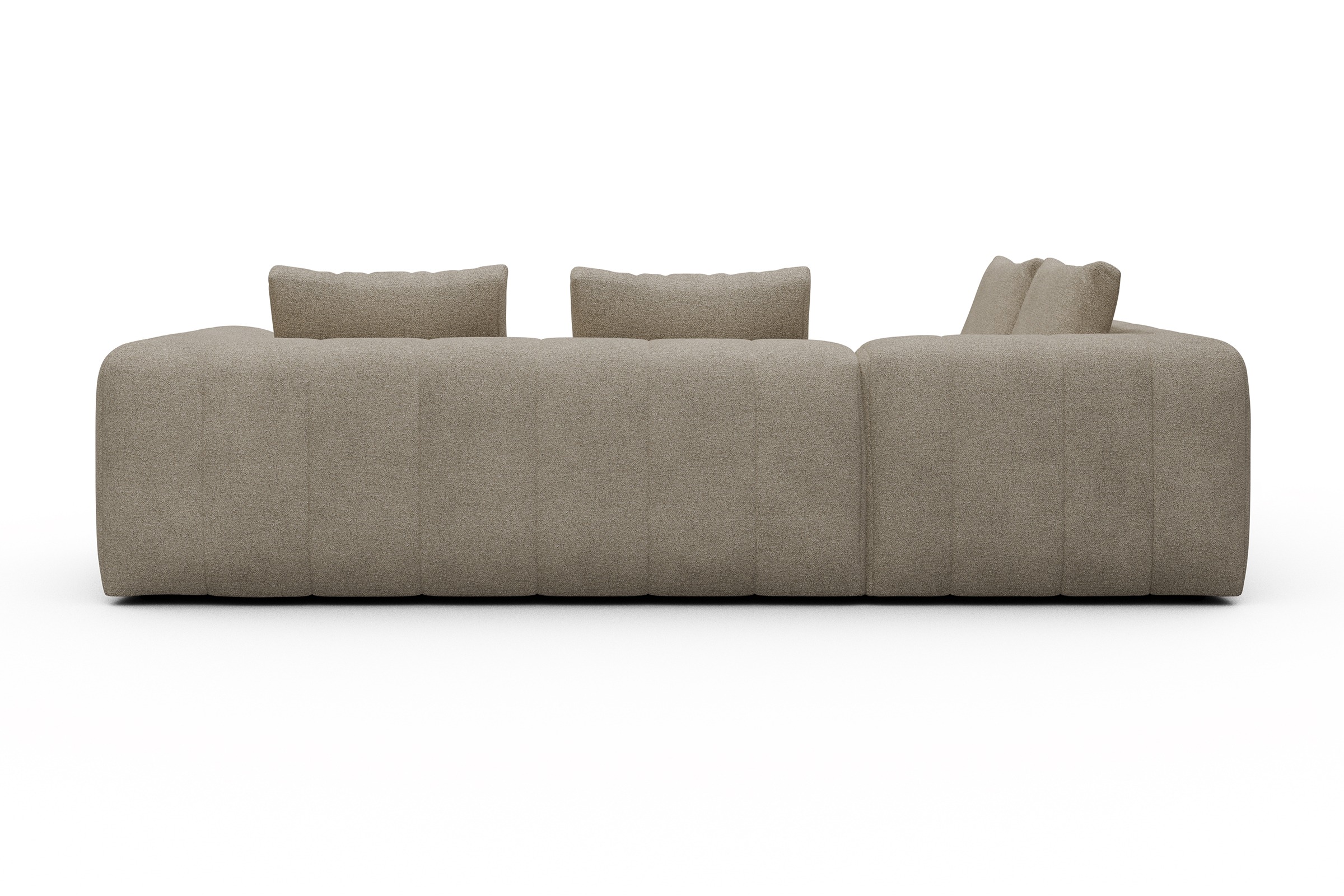 Ecksofa Hugo 2x 2,5-Sitzer Armlehne rechts Boucle-Belge