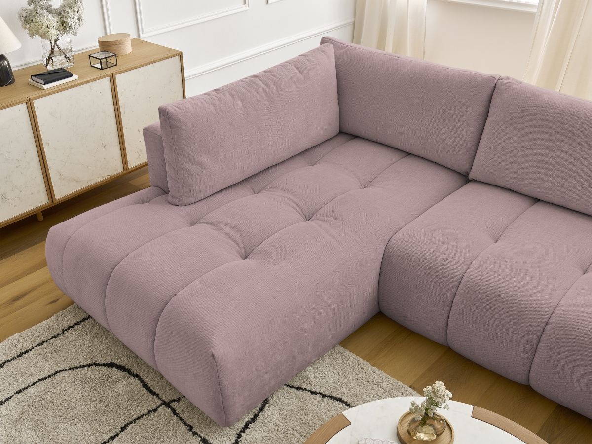 Bobochic Fuji Wohnlandschaft Stoff Rosa Ecke rechts