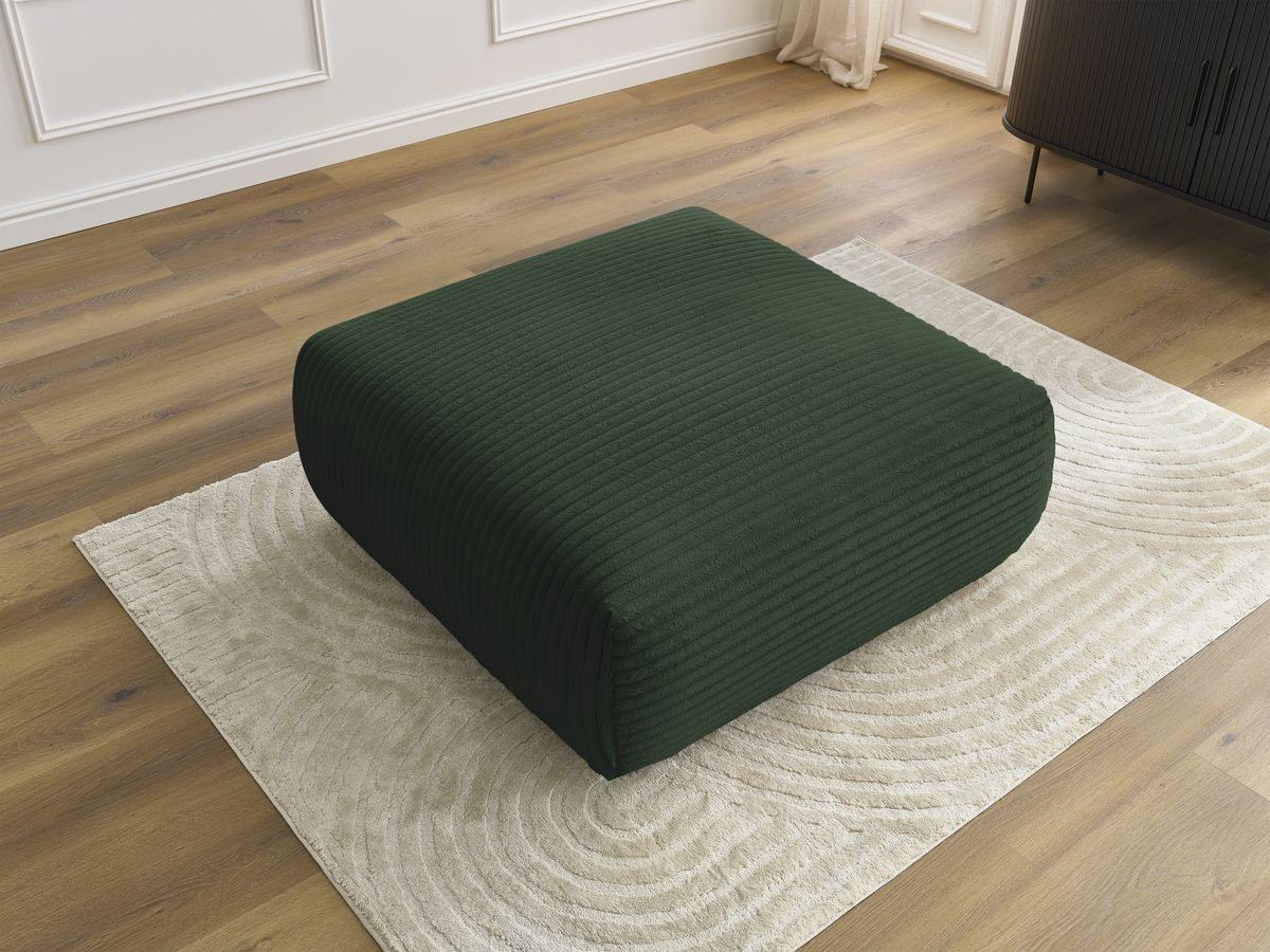 Bobochic Lucien Pouf Breitcord weich Grün