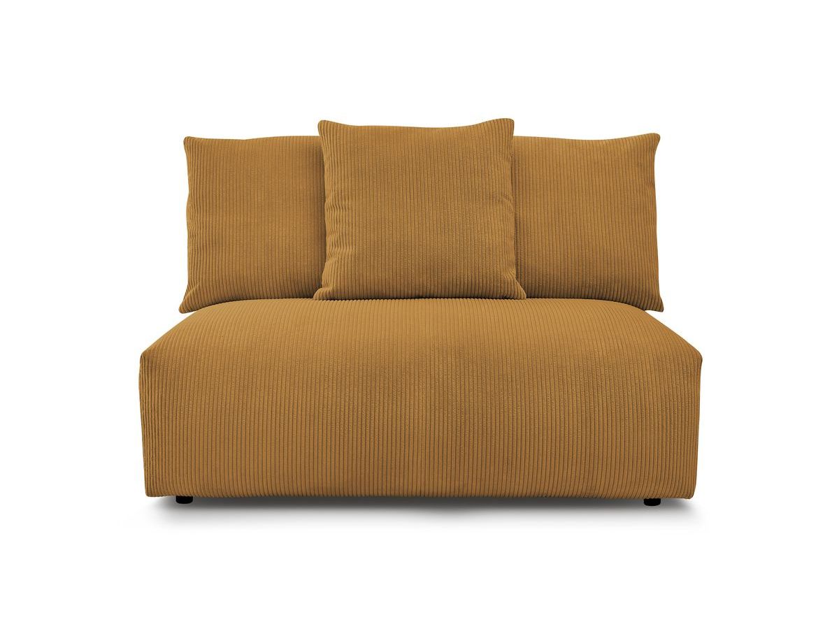 Bobochic Voltaire Sofamodul 2-Sitzer 142 × 100 cm Cordsamt Gelb