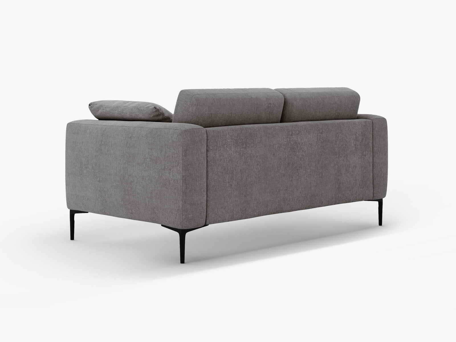 Micadoni Sofa Bemy 2-Sitzer Strukturierter Stoff Grau