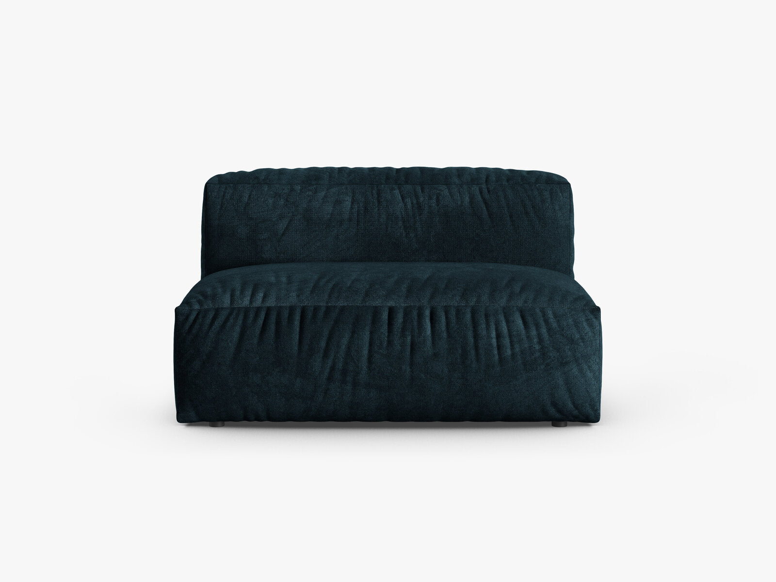 Micadoni Mittelmodul Martina 1-Sitzer Groß 90cm Sitztiefe Samt Vogue Dunkel Petrol
