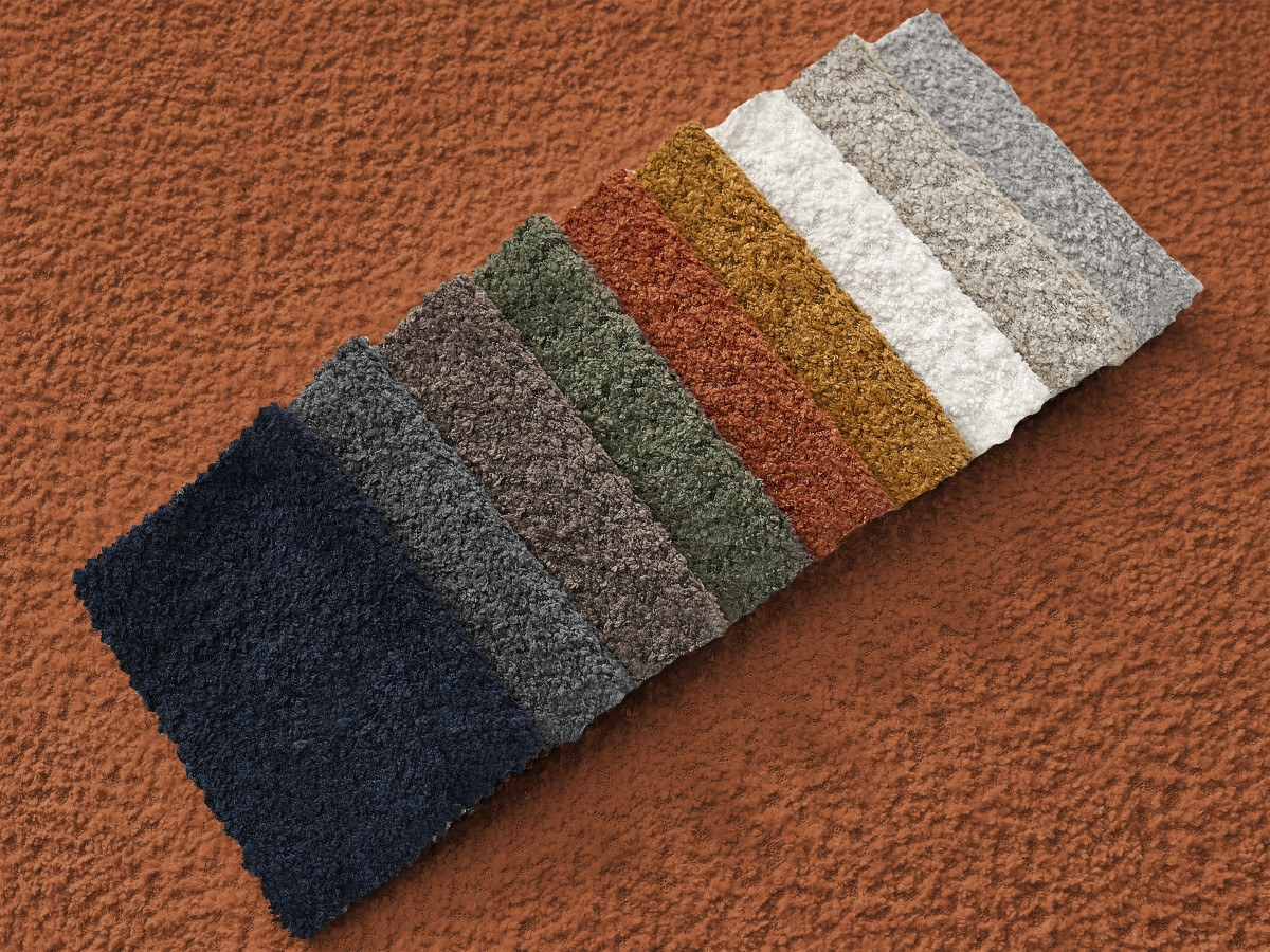 Bobochic Giorgia Sessel Bouclé-Stoff Orange