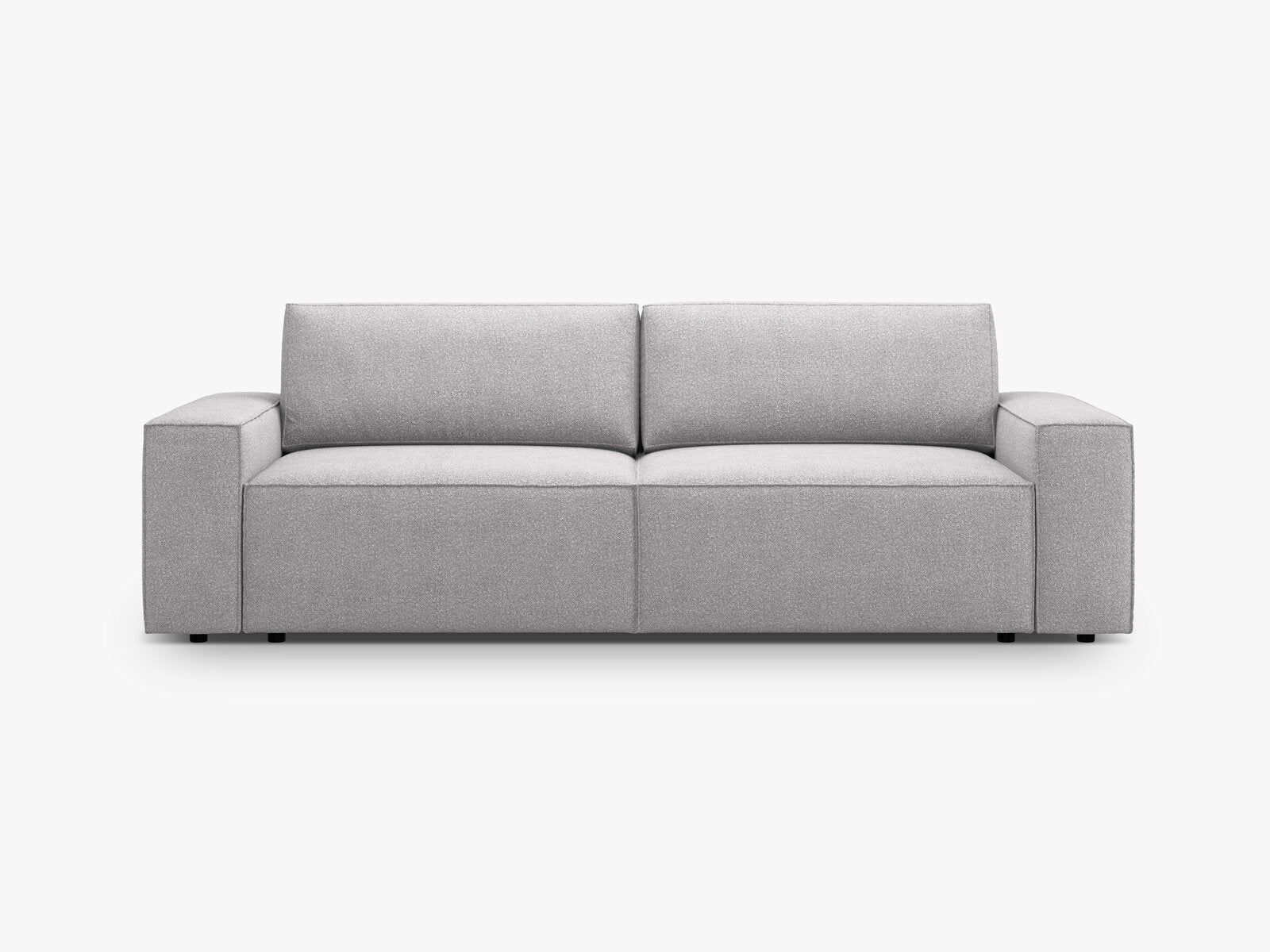 Micadoni Schlafsofa Jodie 3-Sitzer Boucle Hellgrau
