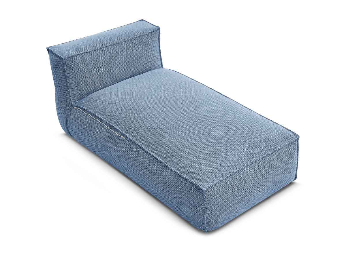 Bobochic Biarritz Méridienne-Modul Melange-Stoff Blau