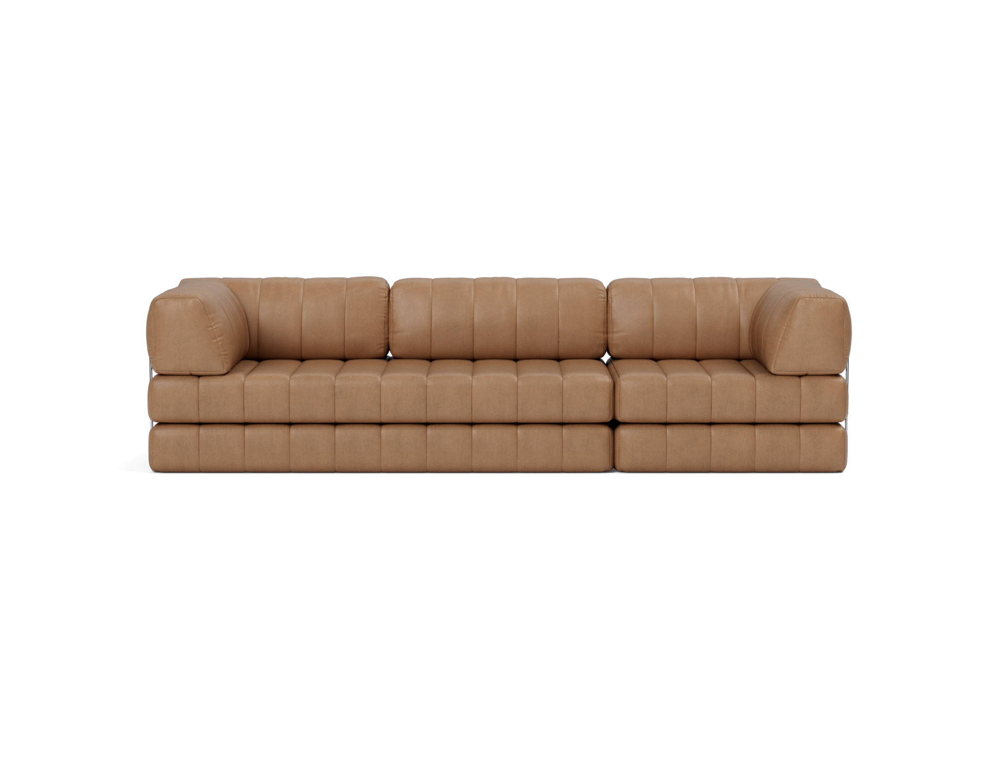 Schlafsofa CozyPad Grand mit Armlehnen Lederoptik Faunal 551-Brown