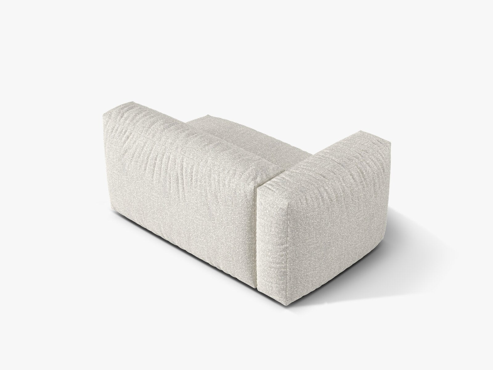 Micadoni Eckmodul Martina 1-Sitzer Groß Links Boucle Monet Grau Beige Melange