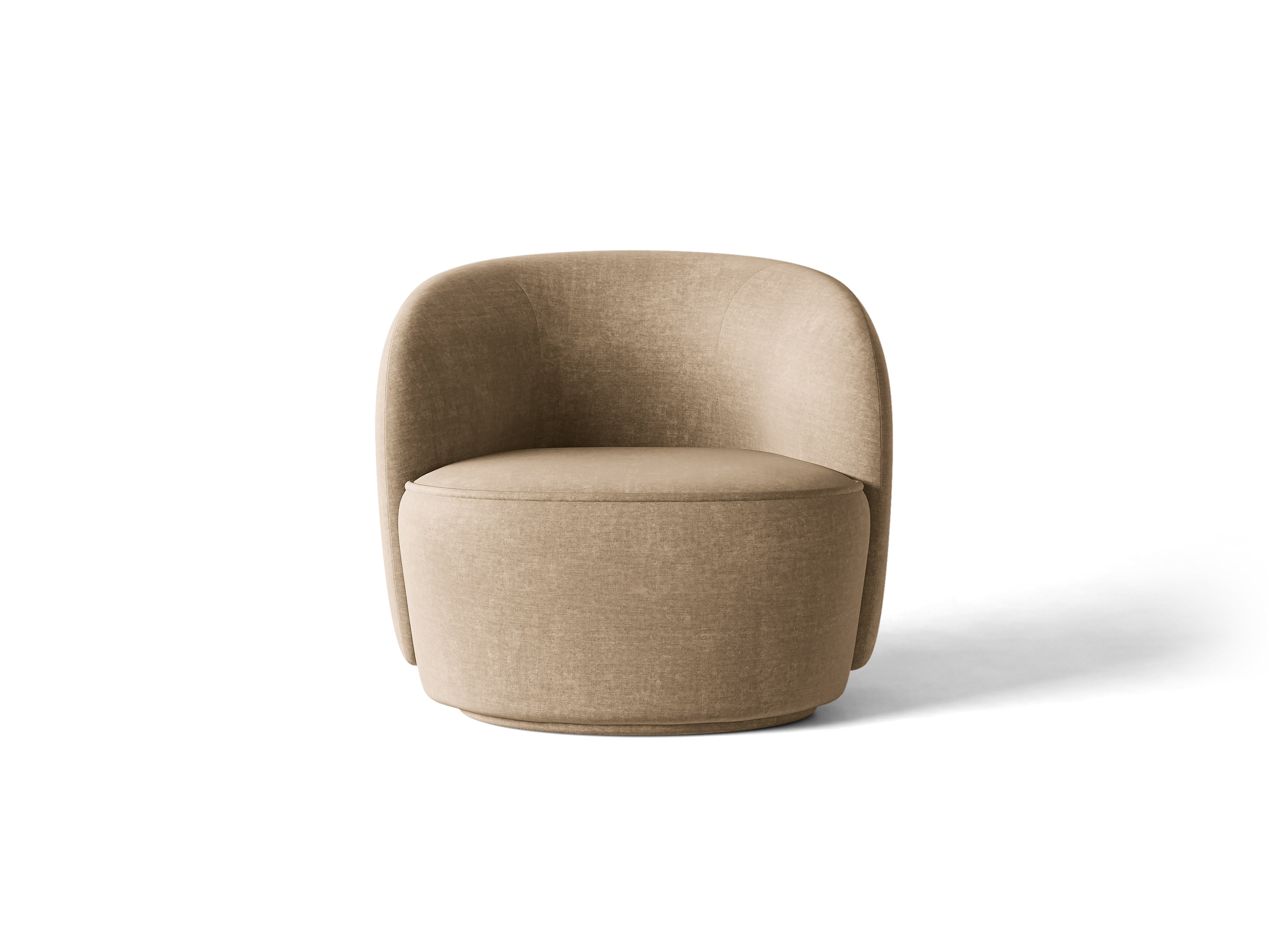 Micadoni Jonas Drehbarer Sessel Samt Vogue Dunkelbeige
