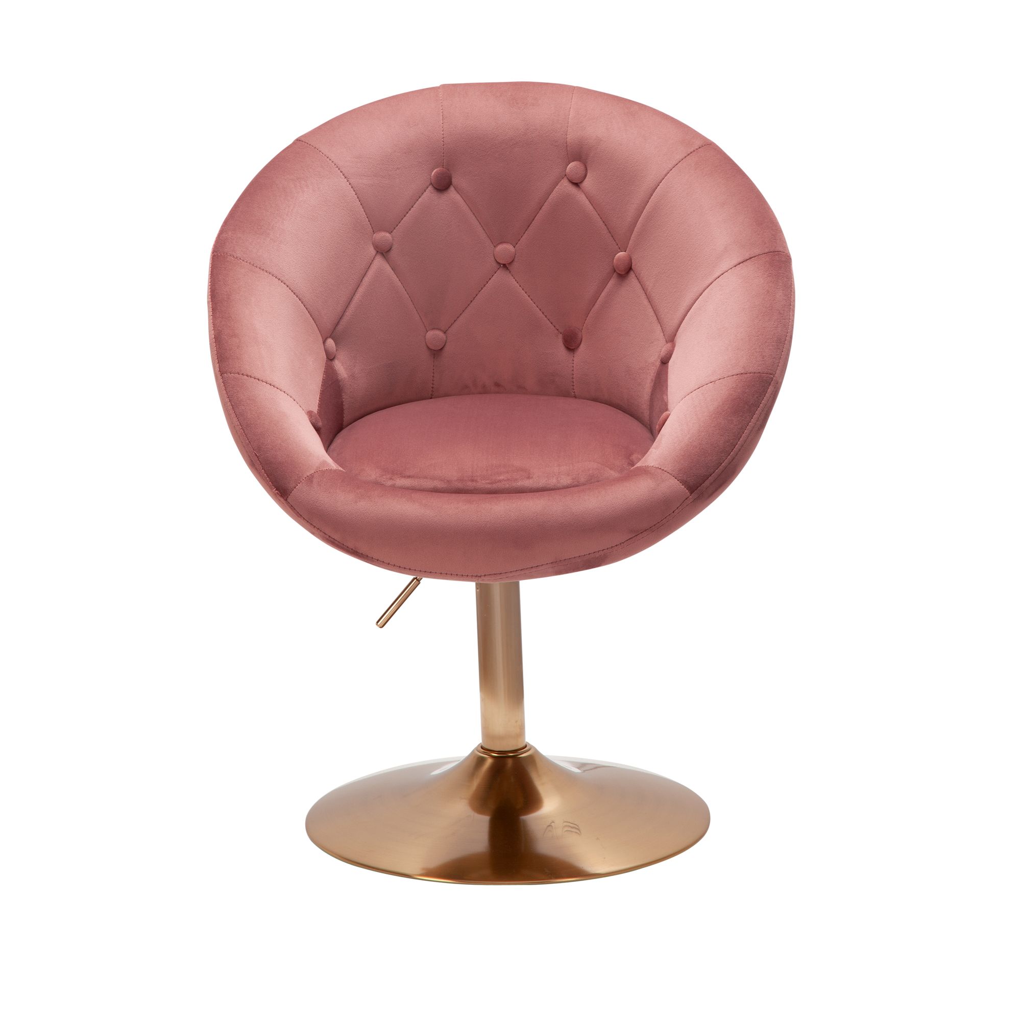 Loungesessel Fresvik Samt Rosa 67 × 62 × 100 cm