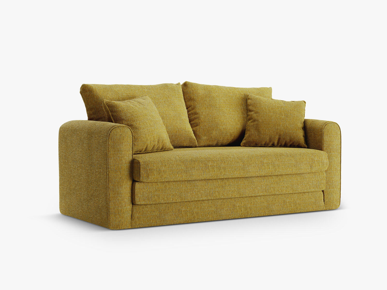 Micadoni Sofa Lido 2-Sitzer Strukturierter Stoff Sonnenblumen Melange