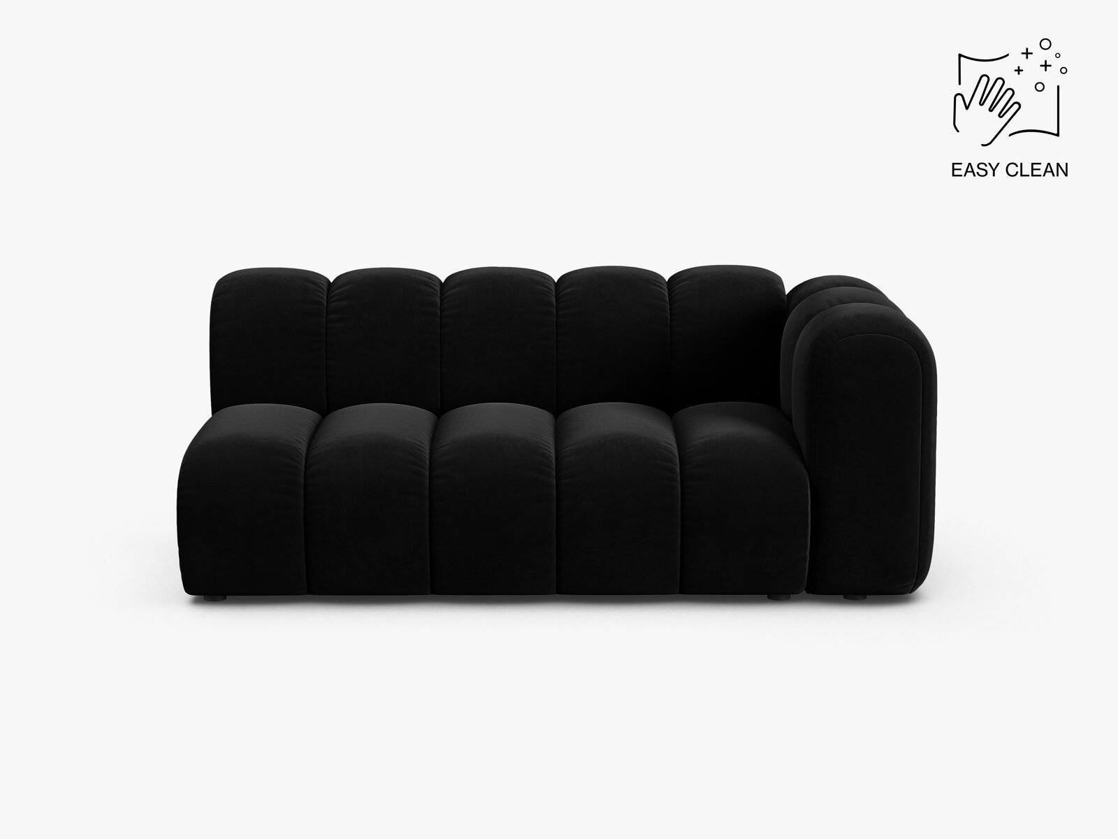 Micadoni Modul Lupine 3-Sitzer Samt Venus Schwarz Rechts