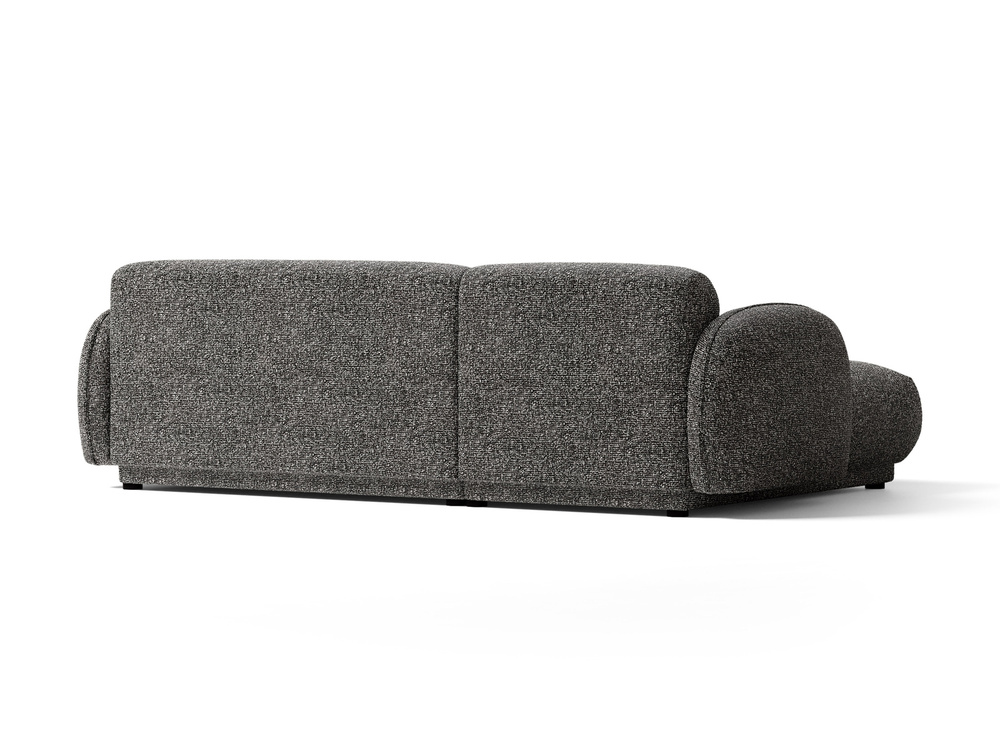 Cosmopolitan Design Ecksofa Bilbao 3-Sitzer Boucle Miles Dunkelgrau Melange Links