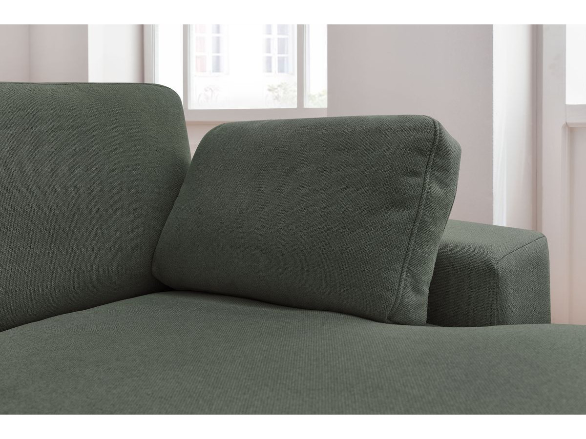 Bobochic Belair Ecksofa 280 × 139 cm Stoff Grün