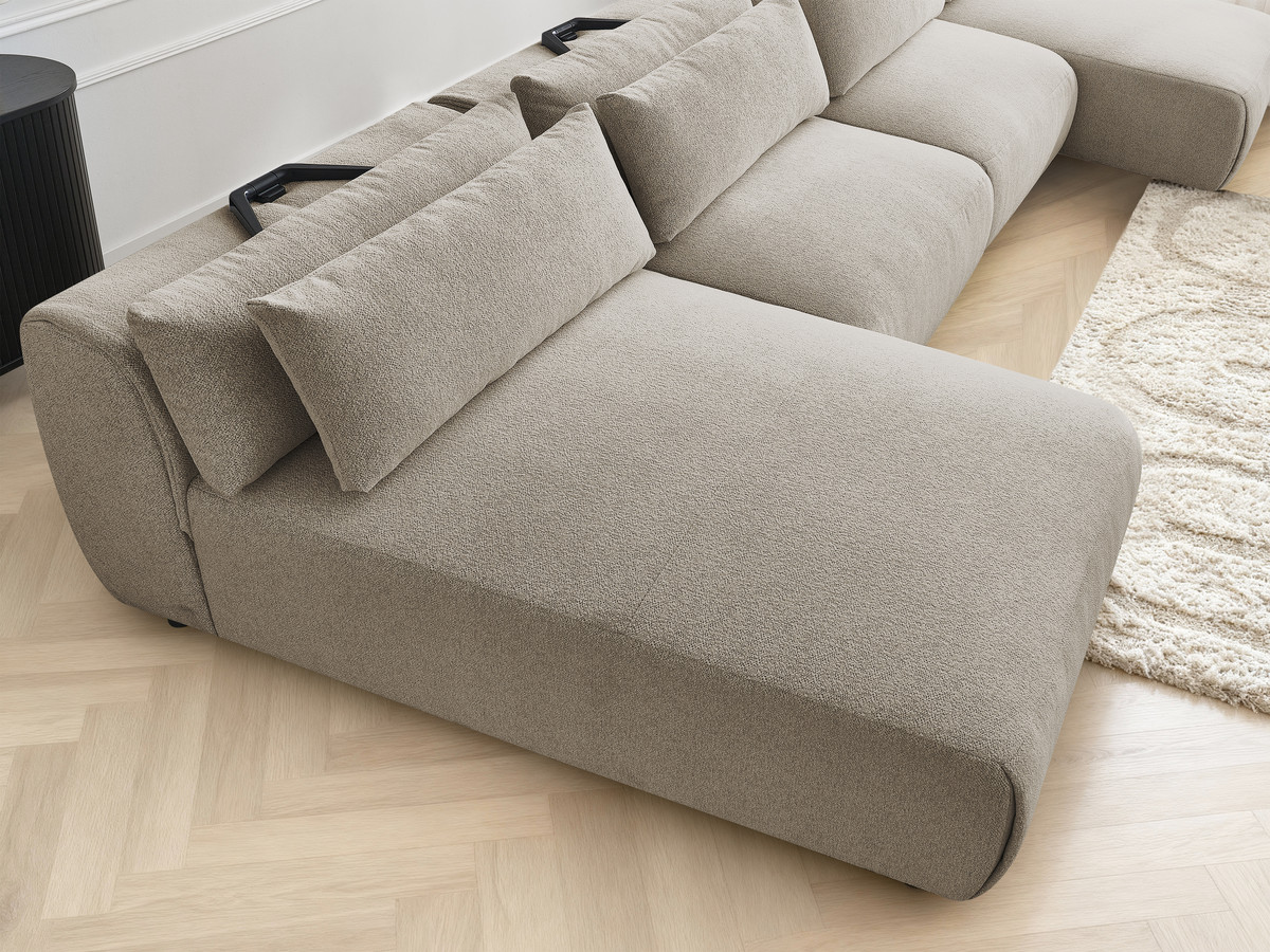 Bobochic Jana Wohnlandschaft Melange-Stoff Taupe