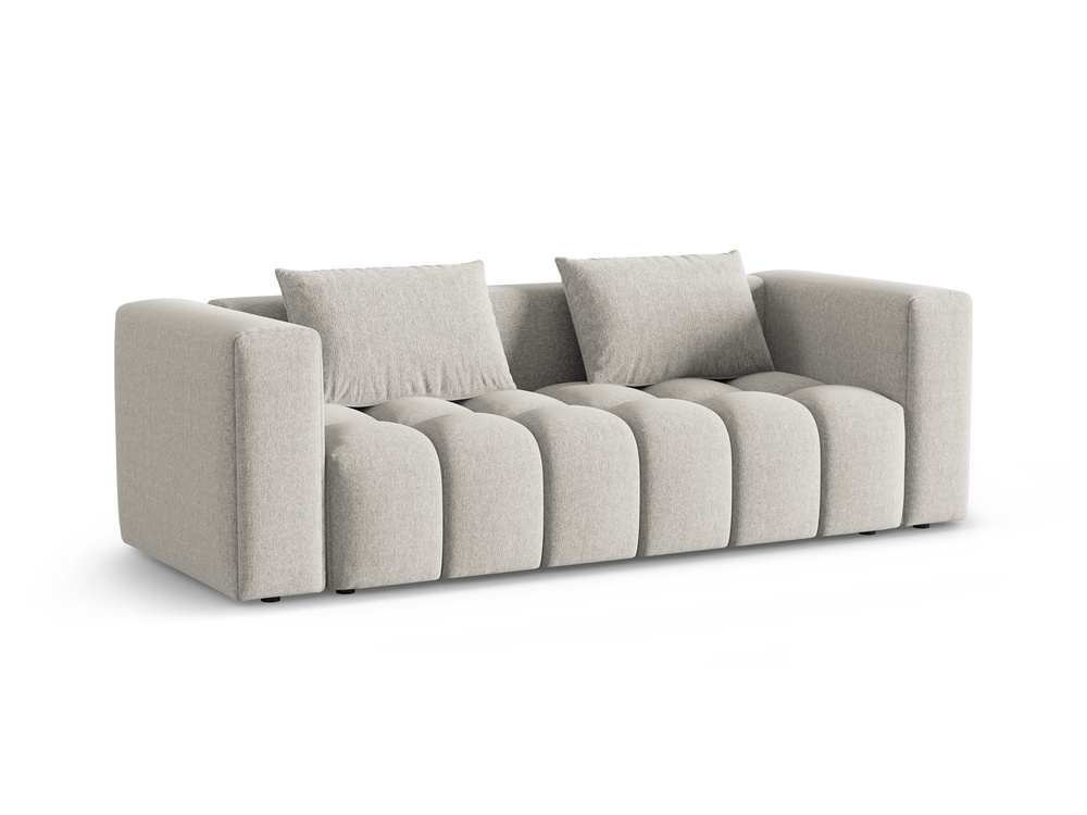 Cosmopolitan Design Schlafsofa Verona 3-Sitzer mit Bettkasten Strukturierter Stoff Sorella Beige
