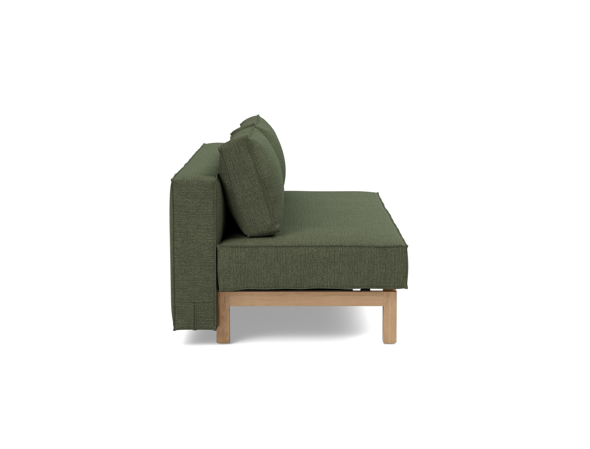 Schlafsofa Sly Strukturierter Stoff Taura 353-Forest Beine Eiche