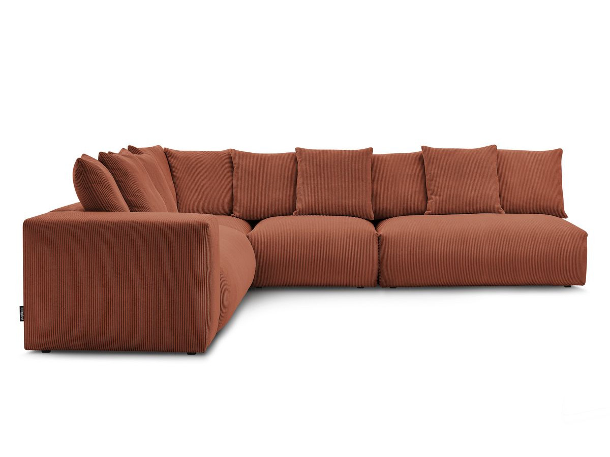 Bobochic Voltaire Ecksofa 322 × 268 cm Cordsamt Orange Ecke links