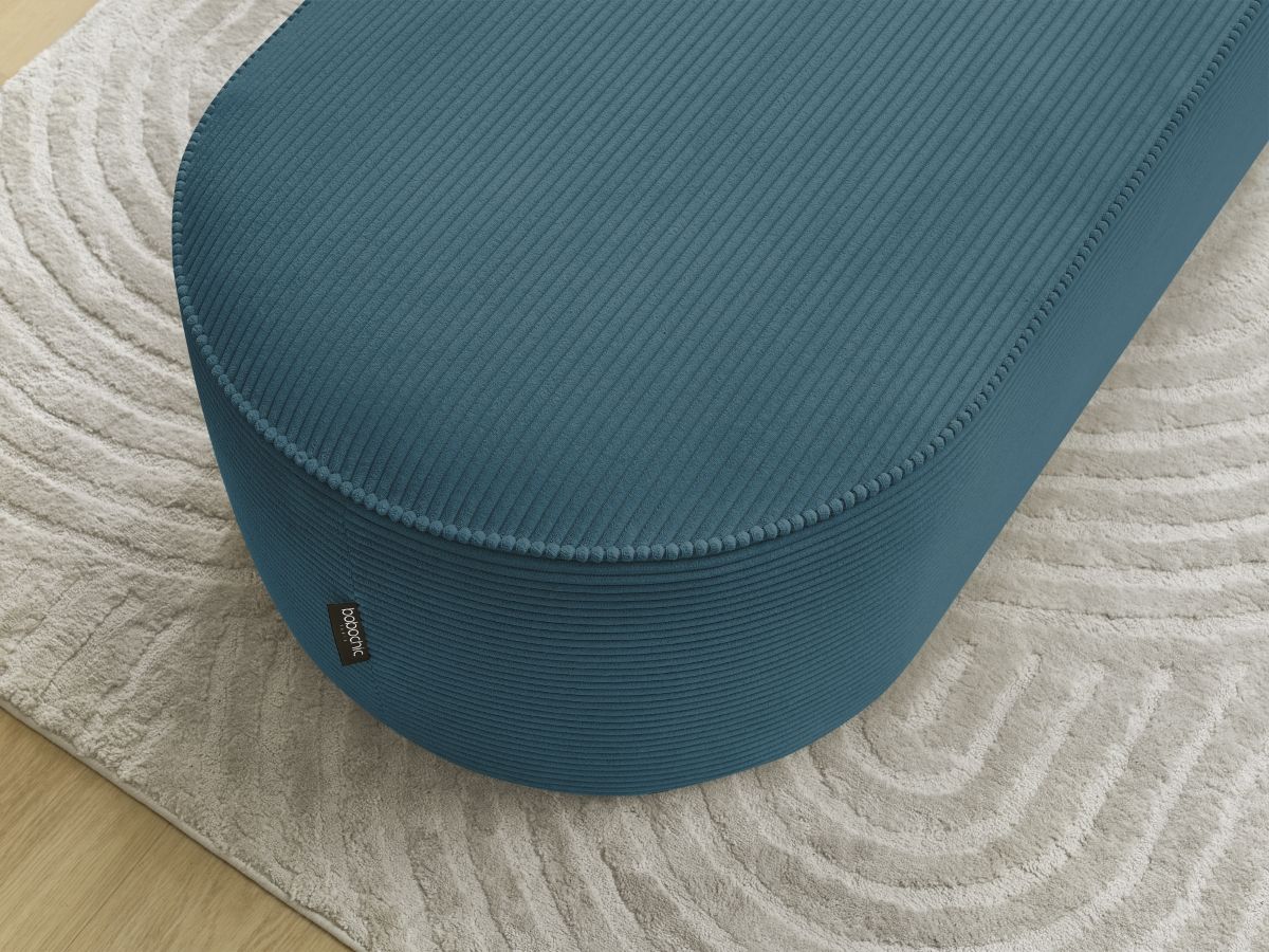 Bobochic Rousseau Pouf Cordsamt Dunkelblau