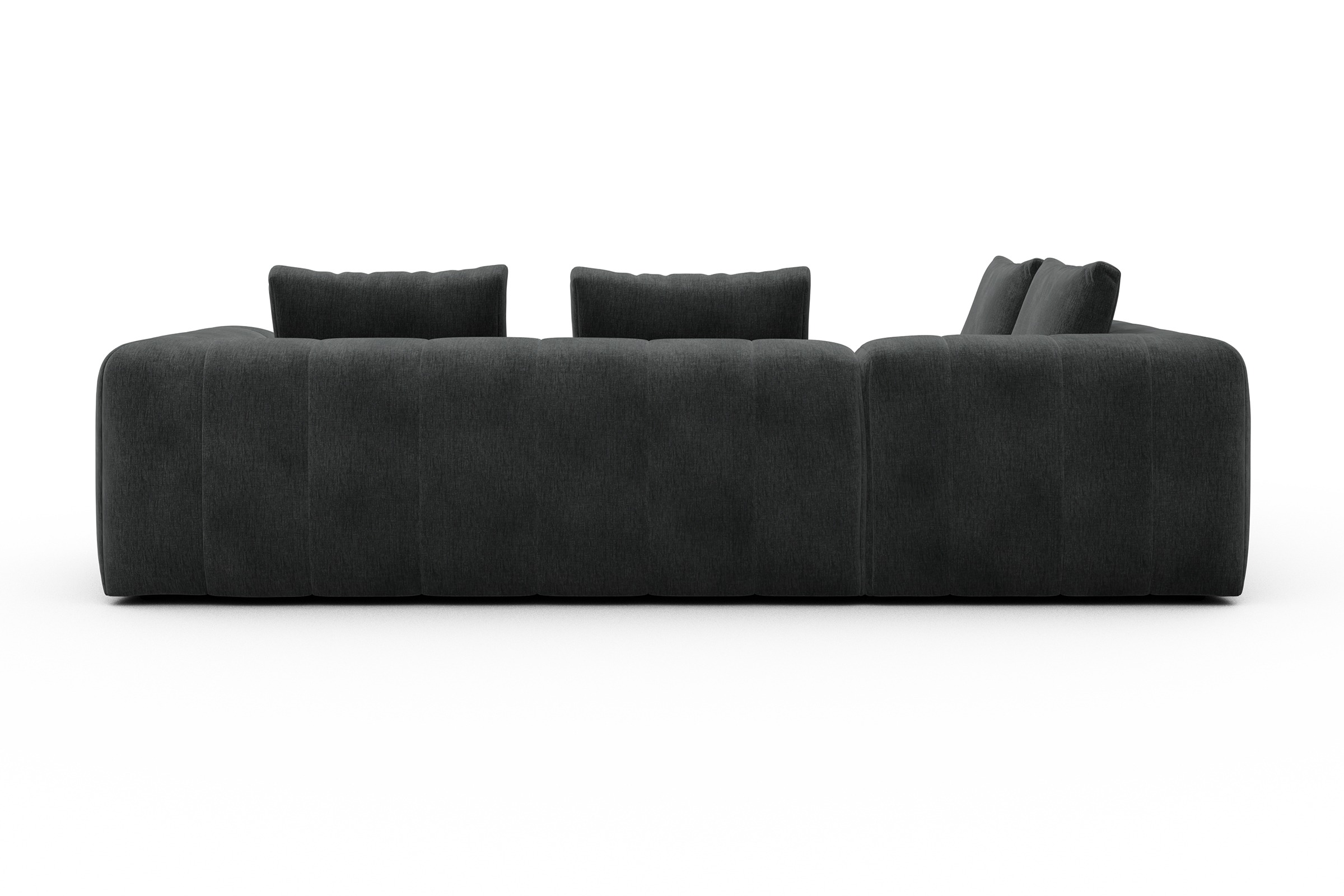 Ecksofa Hugo 2x 2,5-Sitzer Armlehne rechts Smooth-Deep-Warm-Grey