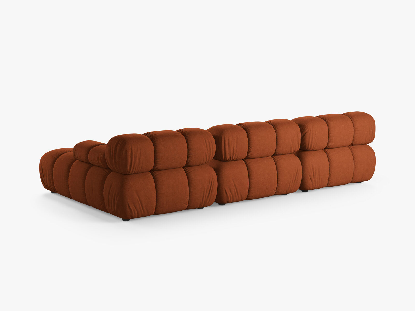 Micadoni Modulares Ecksofa Bellis 4-Sitzer Rechts Strukturierter Stoff Liberty Ziegel