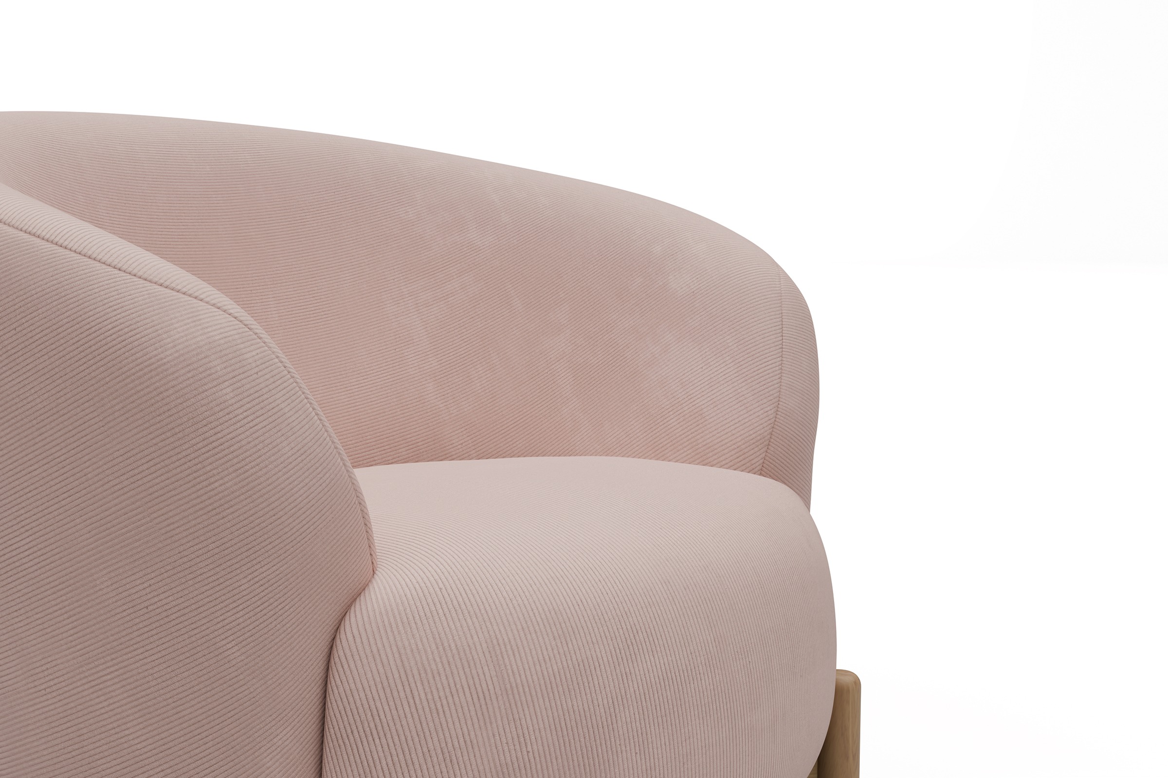 Sessel Ronda Holzbeine Eiche Natur Cordufine-Blush
