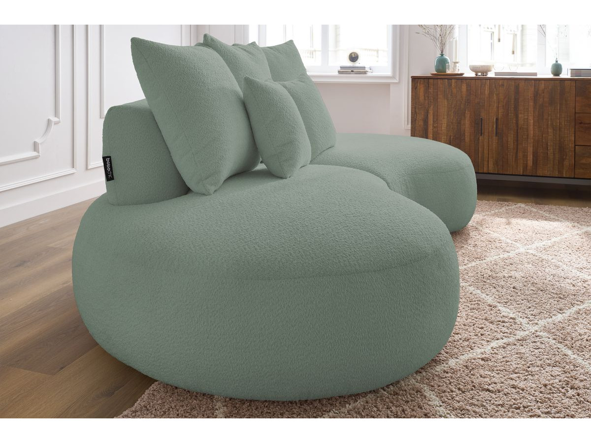 Bobochic Saint-germain Sofa 3-Sitzer Bouclé-Stoff Grün