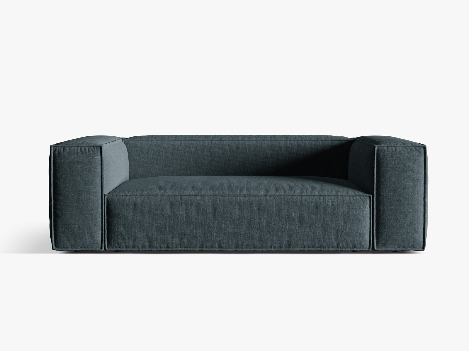 Micadoni Sofa Nuria 3-Sitzer Strukturierter Stoff Dunkel Petrol