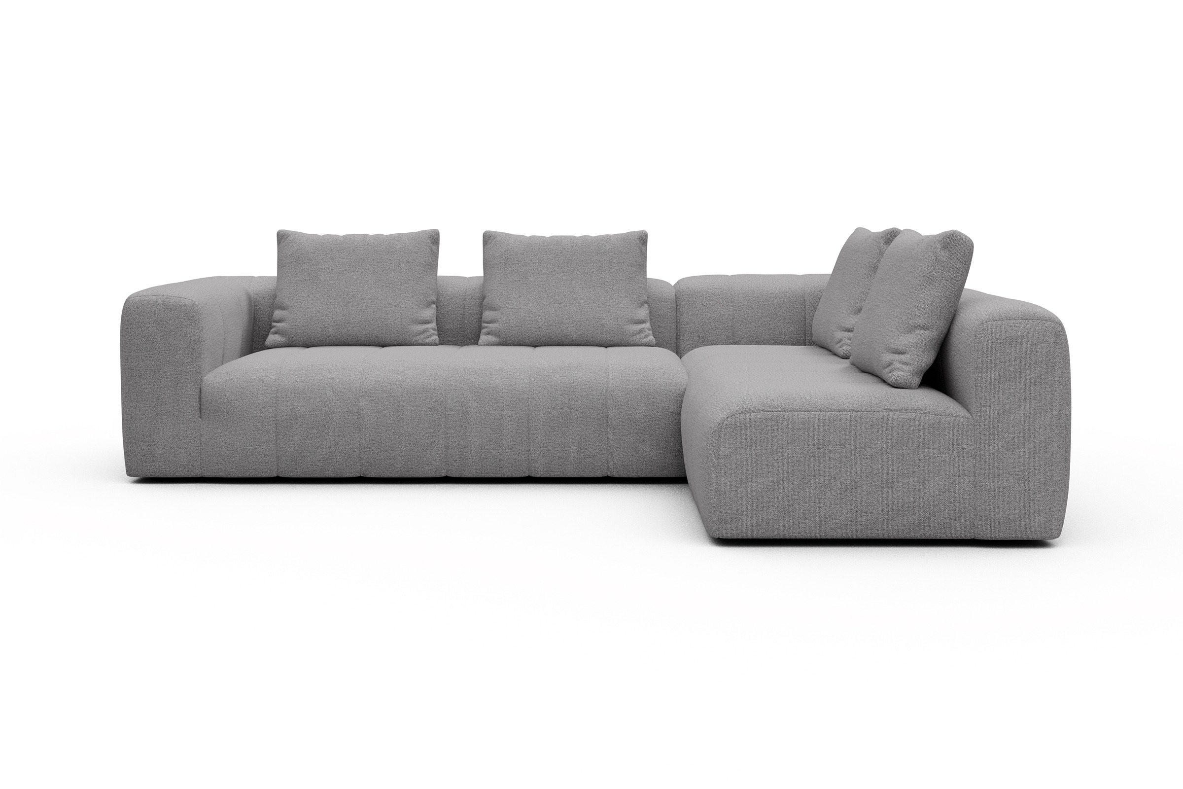 Ecksofa Hugo 2x 2,5-Sitzer Armlehne links Sama-Grey