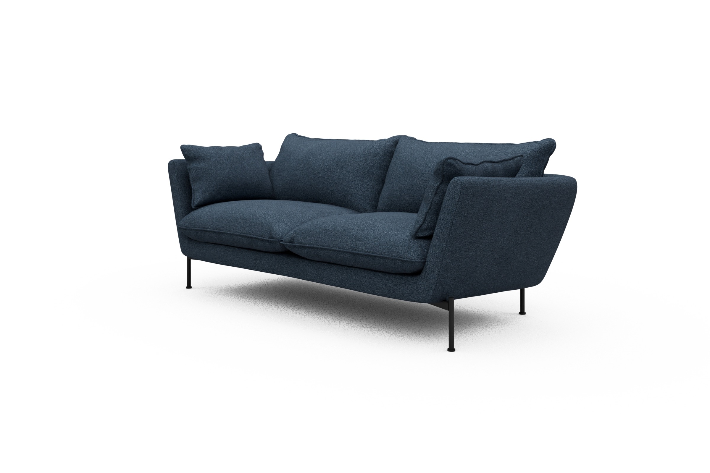 Sofa Anton PREMIUM 2-Sitzer Boucle-Blue