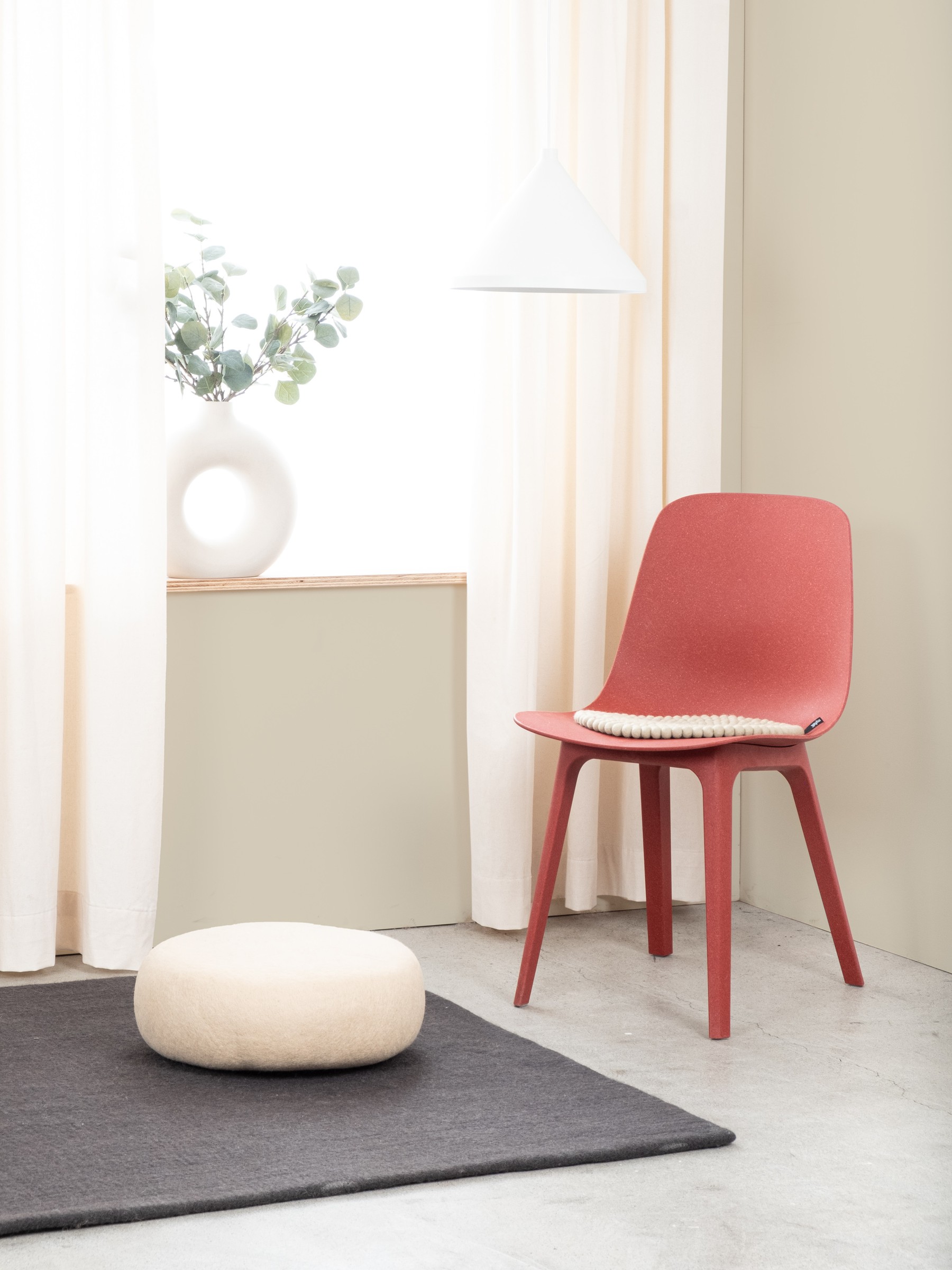 myfelt Levi Colour Pouf Beige Ø 48 x 18 cm
