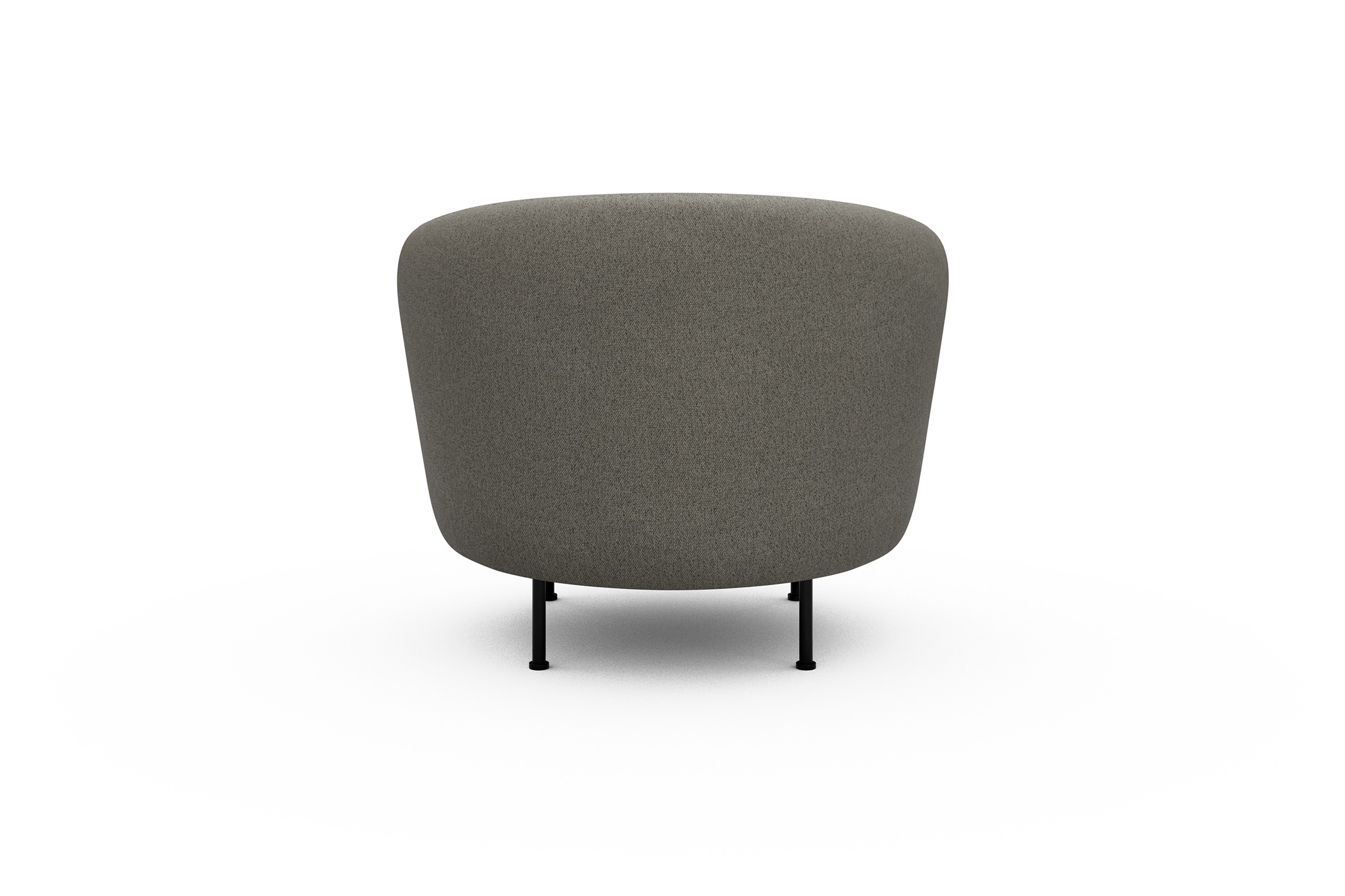Sessel Ronda Metallbeine Schwarz Denari-Warm-Grey
