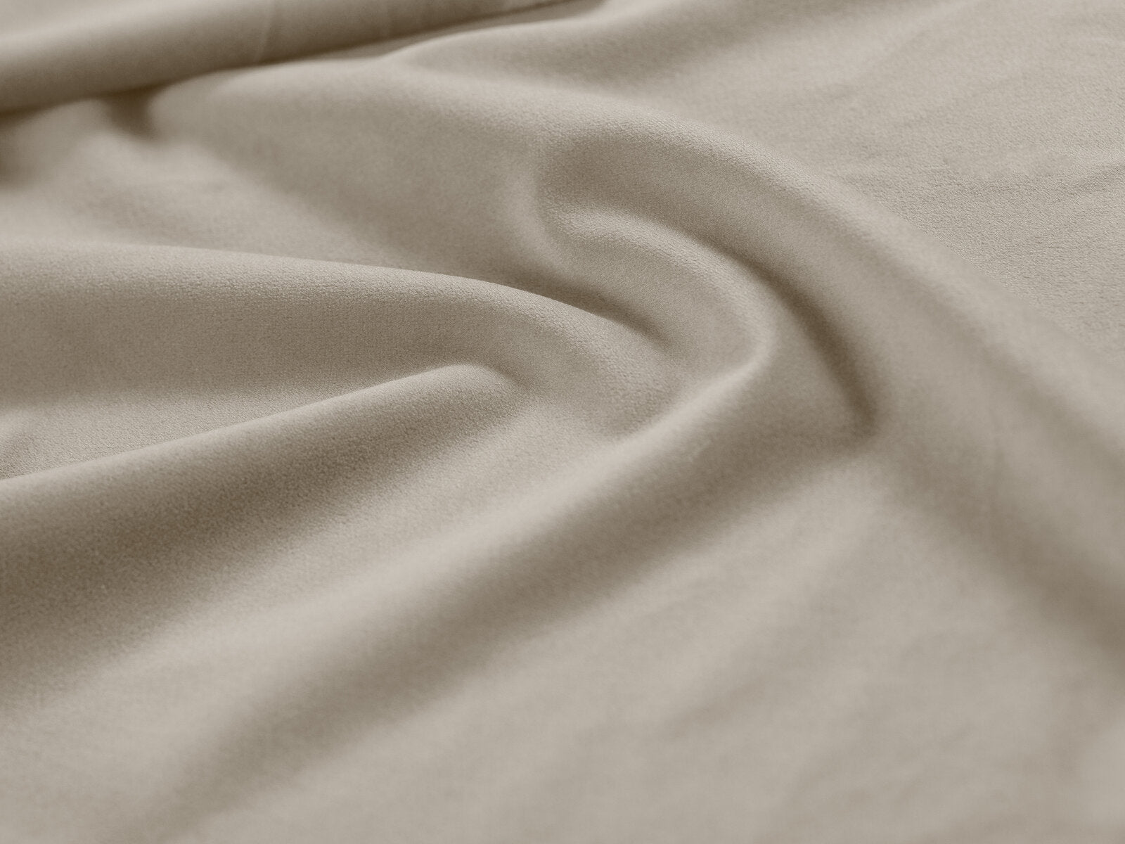 Micadoni Bett Jolene Samt Dunkelbeige 140x200