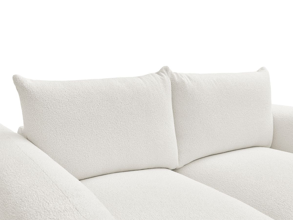 Bobochic Ernest Sofa 2-Sitzer Bouclé-Stoff Weiß