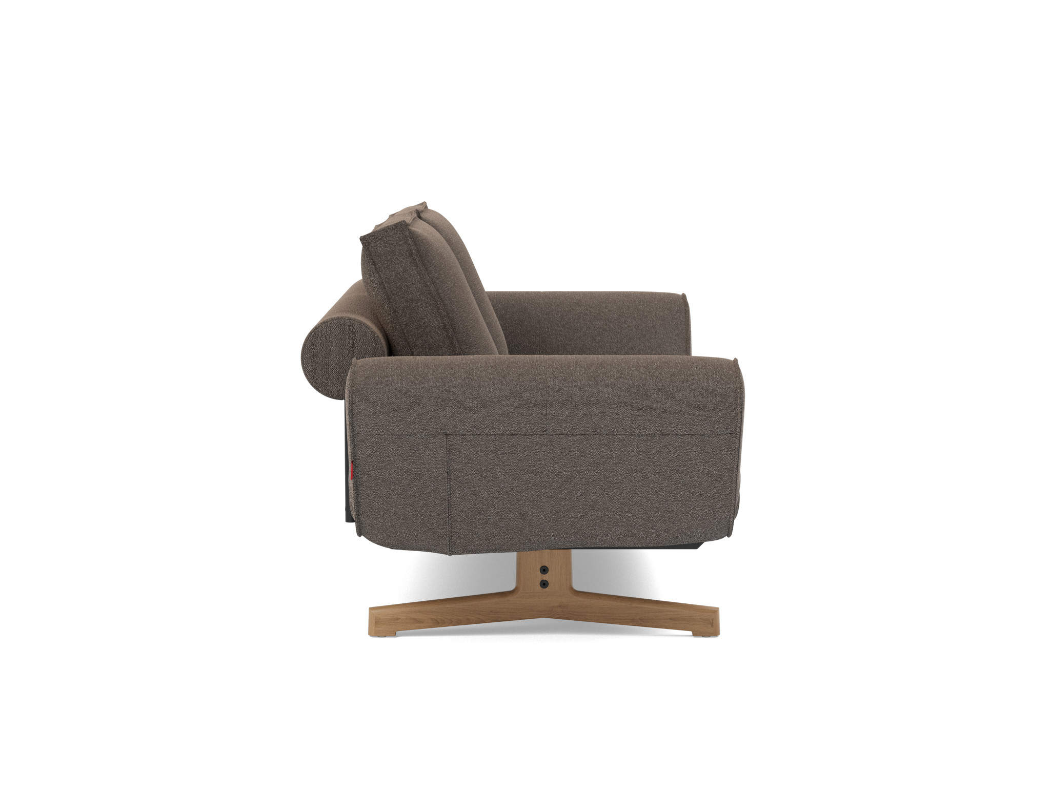 Tagesbett Ghia Boucle Skandi 530-Taupe Beine Eiche