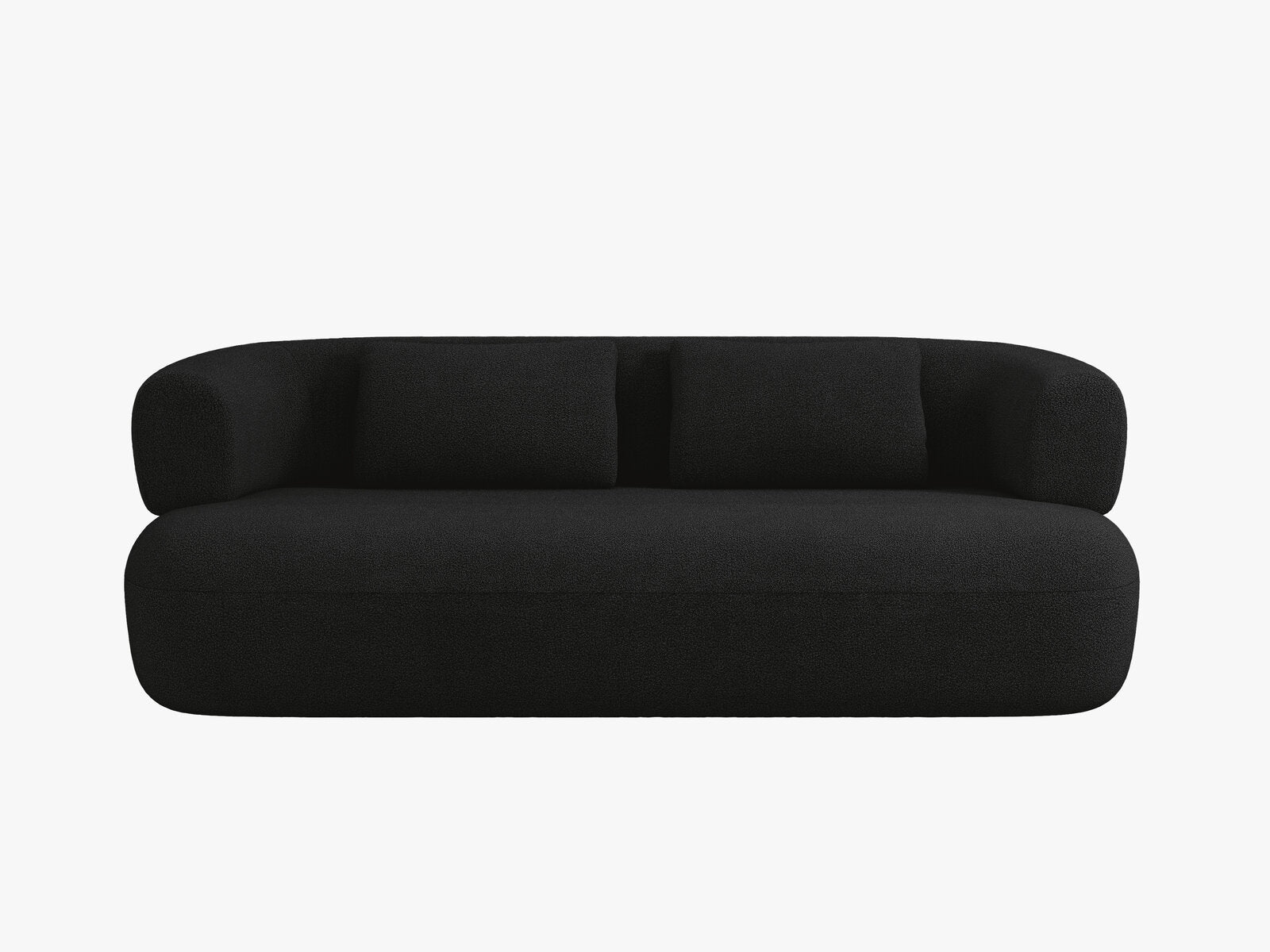 Micadoni Sofa Jenny 2-Sitzer Boucle Now or Never Schwarz