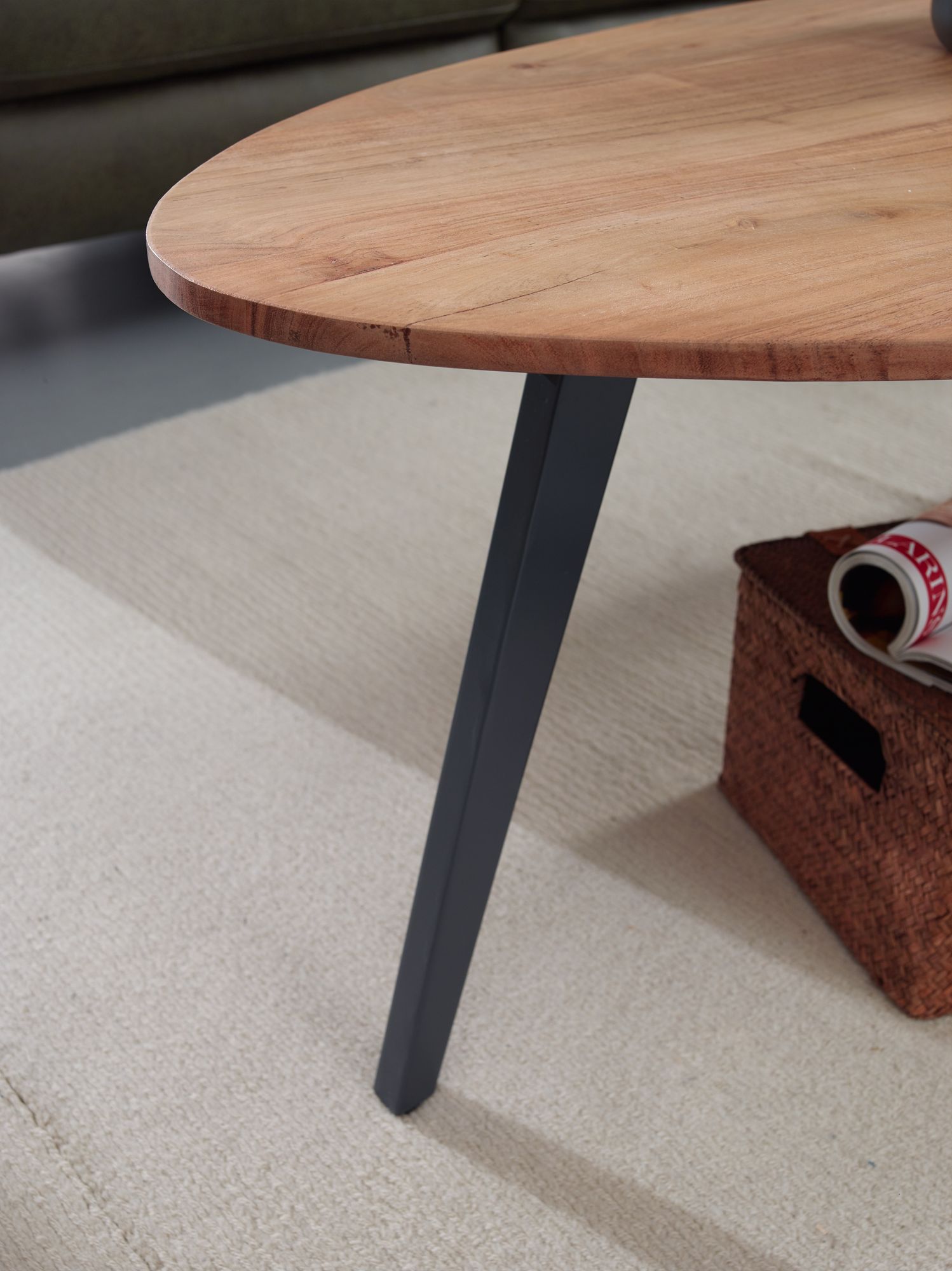 Couchtisch Aeduvik Akazie Massivholz Braun 110 × 60 × 45 cm
