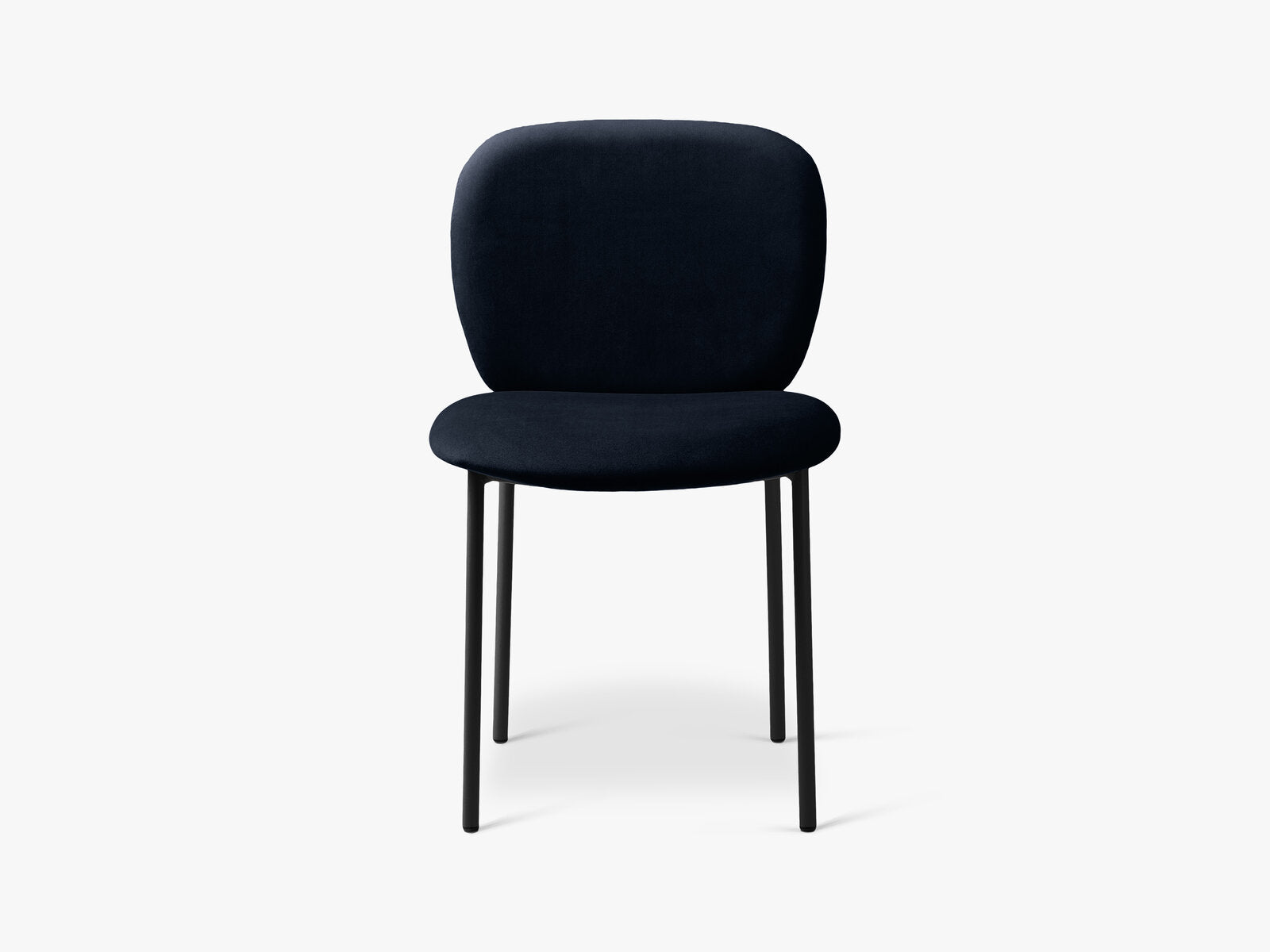Micadoni Stuhl Caroline Samt Magic Velvet Schwarz Metall Schwarz