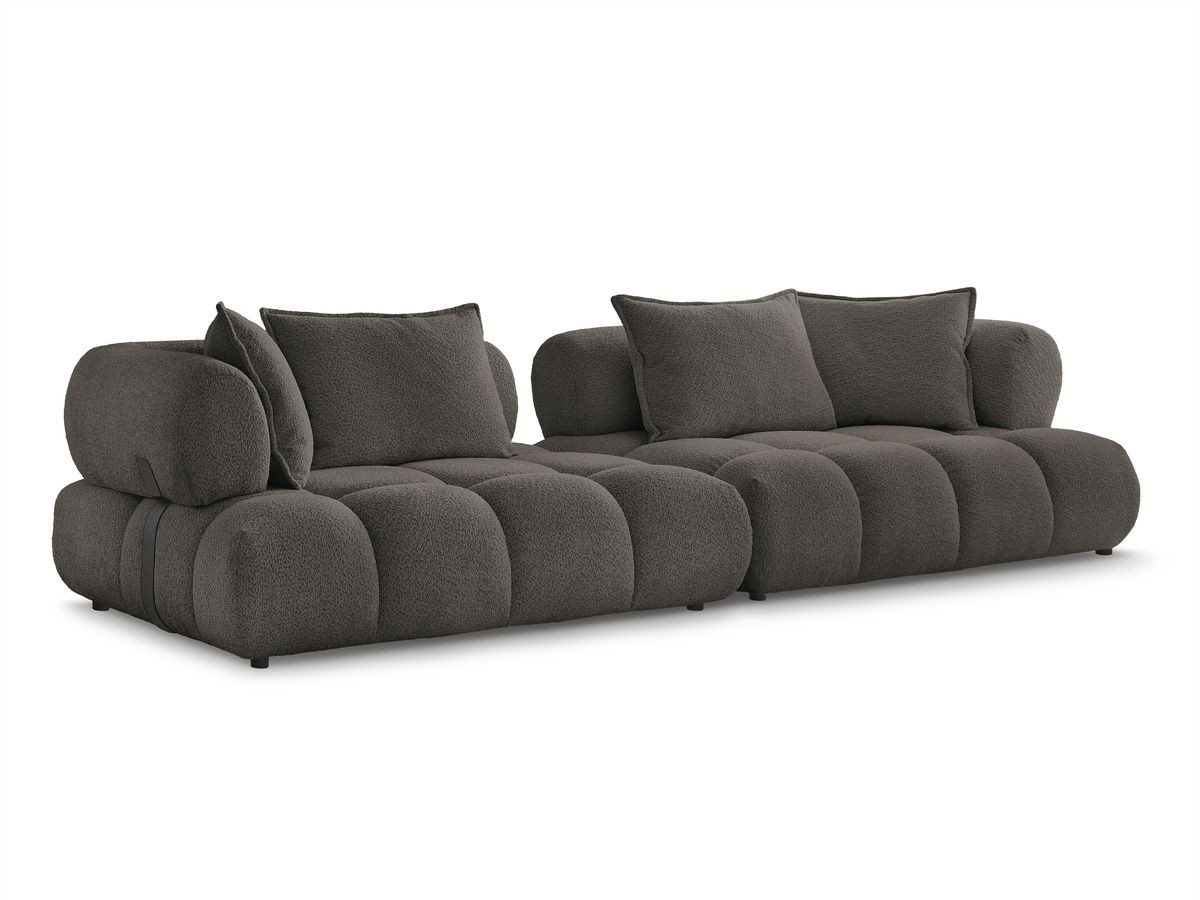 Bobochic Alya Sofa 4-Sitzer Bouclé-Stoff Braun