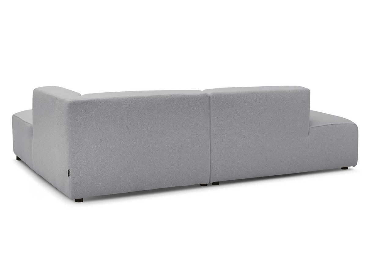 Bobochic Megeve Ecksofa Bouclé-Stoff Hellgrau Ecke rechts