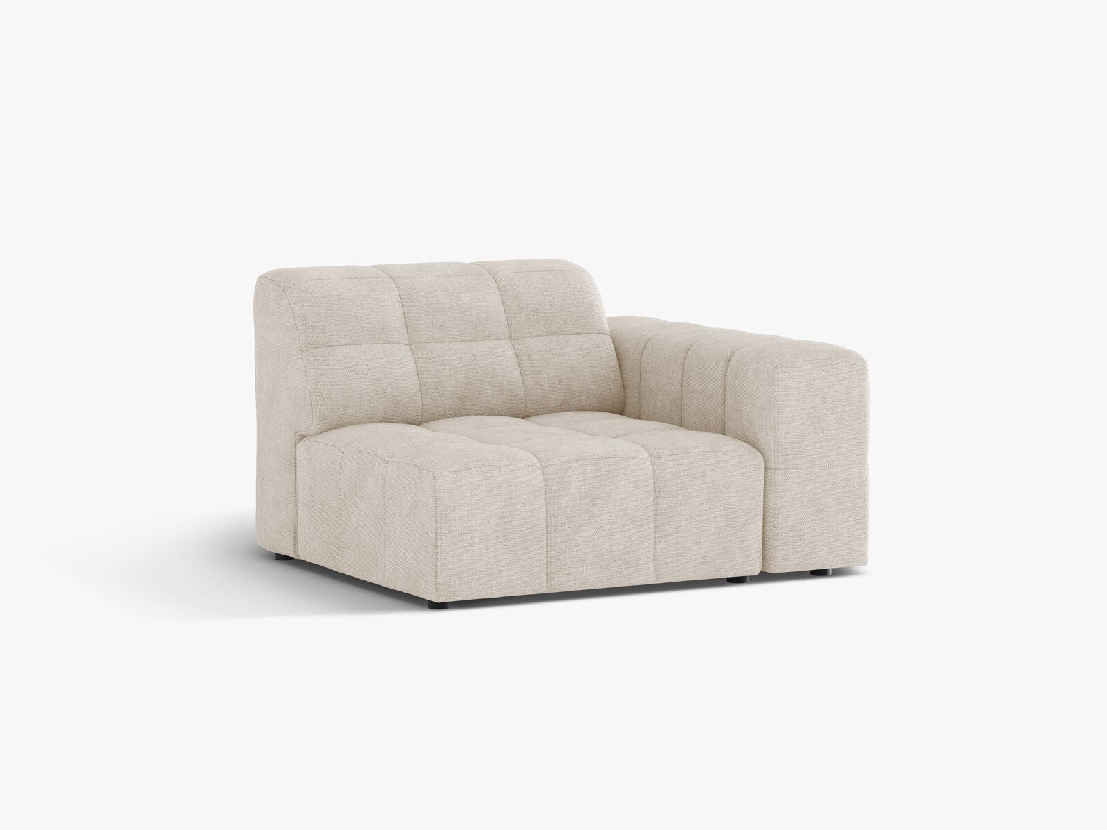 Micadoni Jennifer Sofamodul Rechts Chenille Eden Helles Beige
