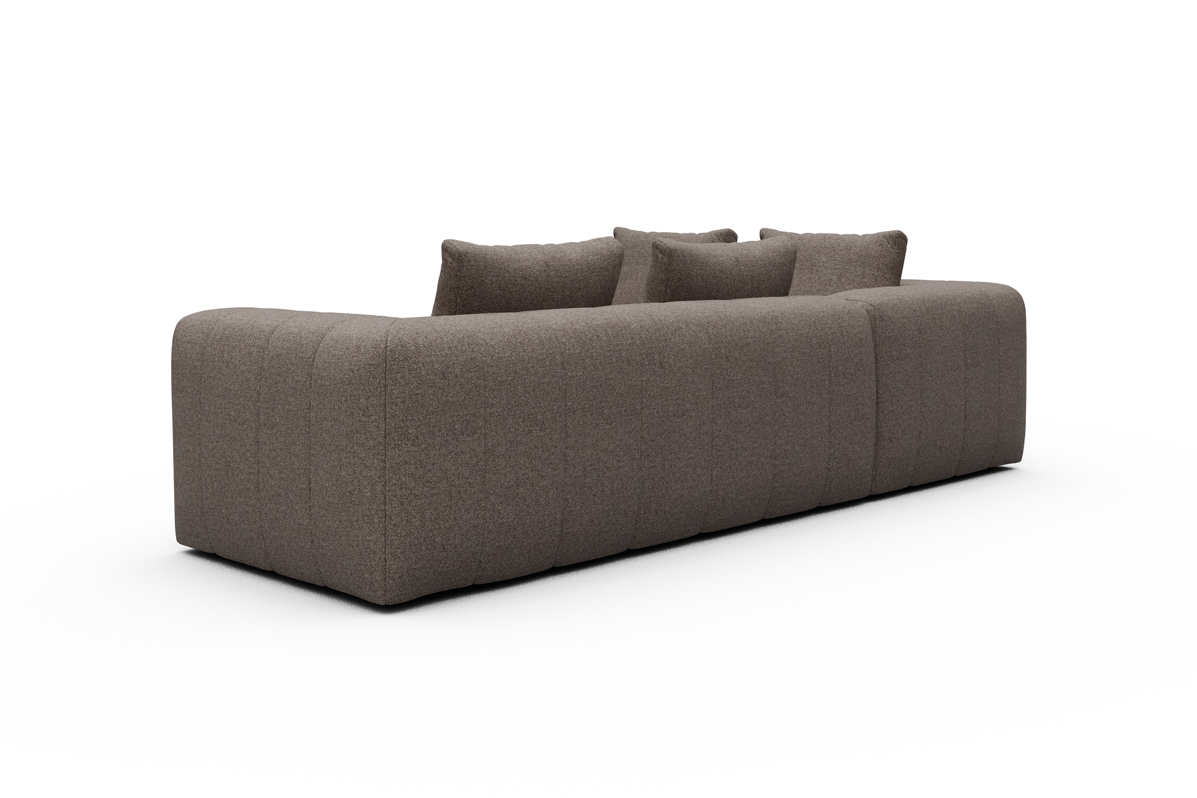 Ecksofa Hugo 2x 2,5-Sitzer Armlehne rechts Sama-Stone