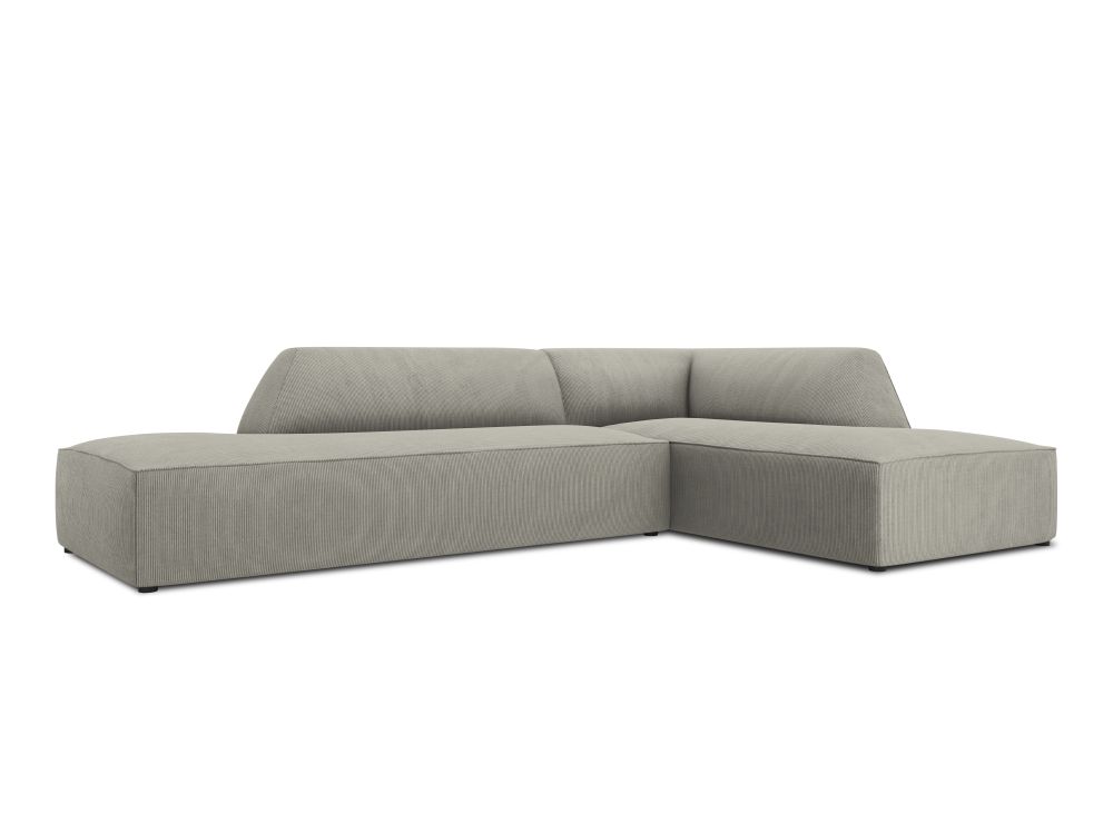 Cosmopolitan Design Ecksofa Siena 4-Sitzer offen Kord Scala Hellgrau Rechts