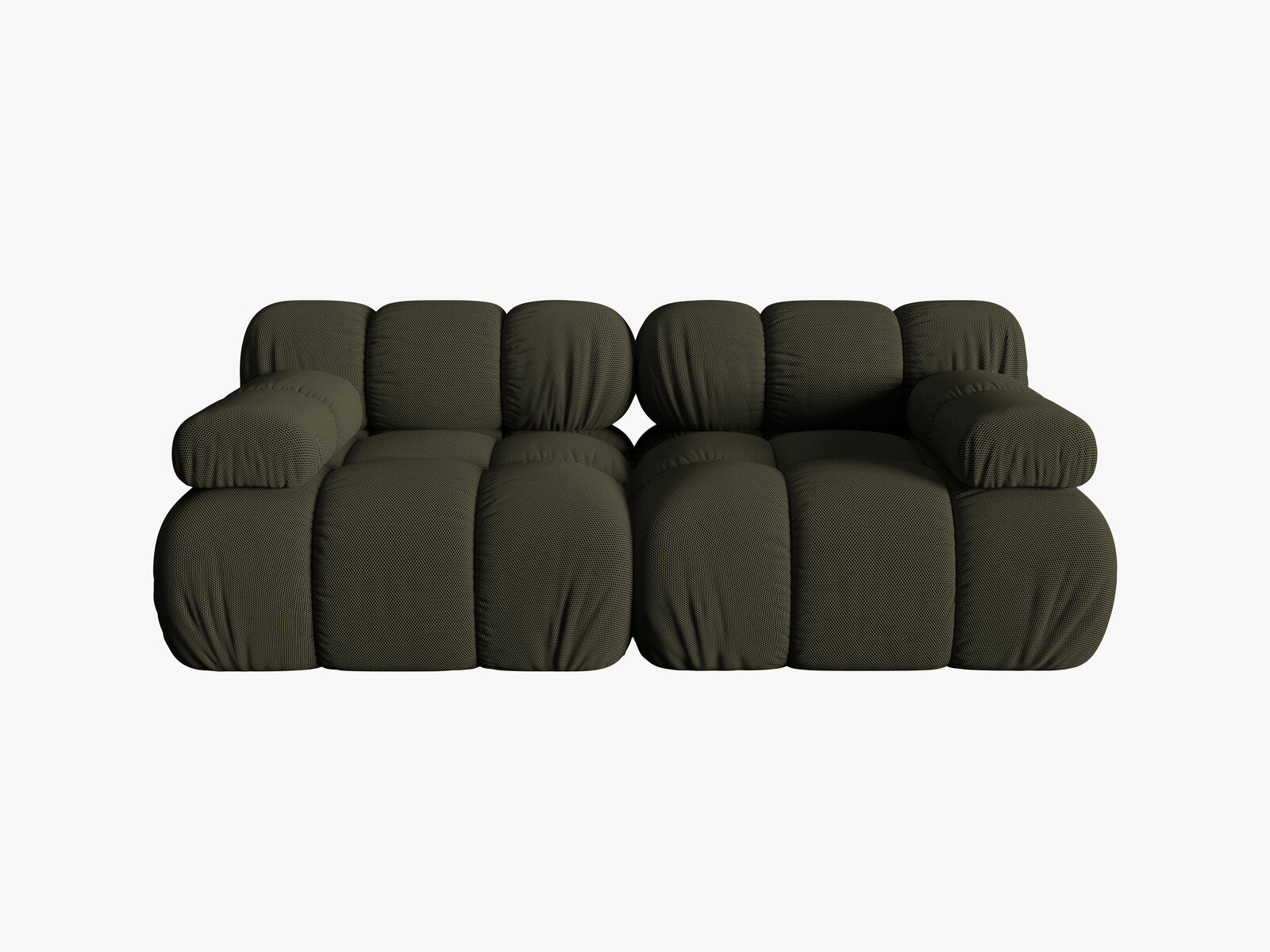 Micadoni Modulares Sofa Bellis 2-Sitzer 3D-Stoff Sonic Amazonas Grün
