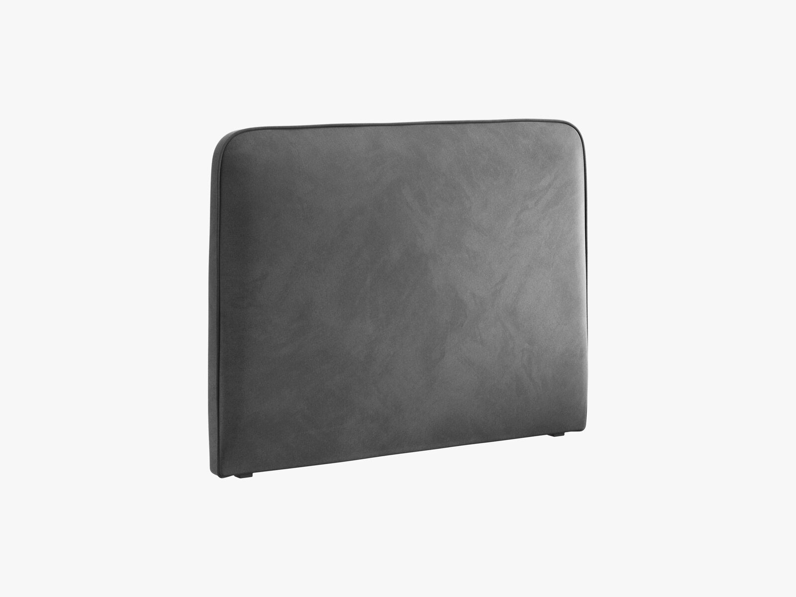 Micadoni Jamie Samtiger Kopfteil 140 cm (H 120 cm) Samt Paris Grau 140x120