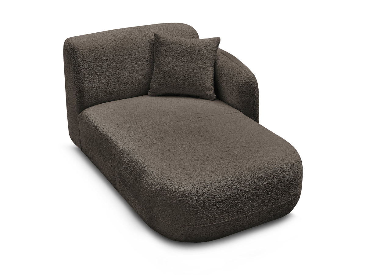 Bobochic Anda Méridienne-Modul Chenille Braun Ecke rechts